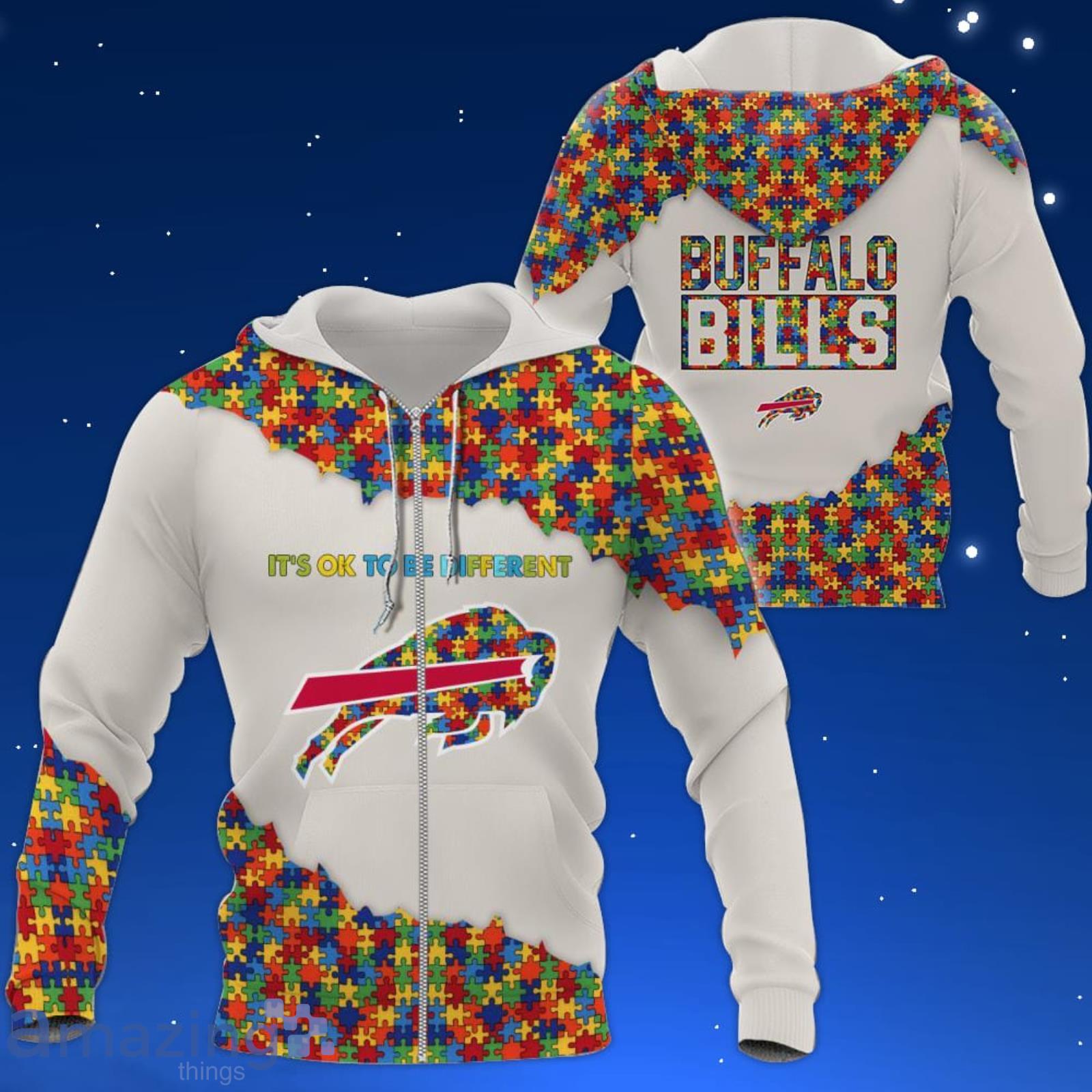 Buffalo Bills NFL Autism All Over Printed 3D Shirt For Fans