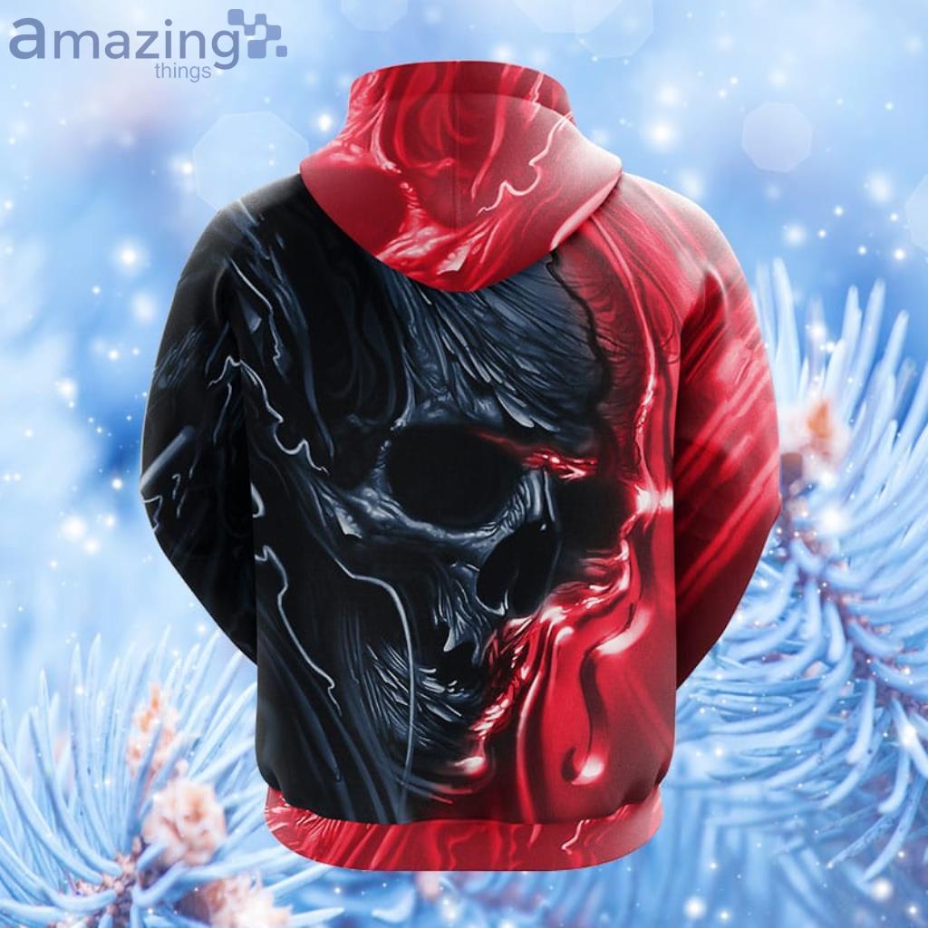 Buffalo Bills NFL Skull Red Hoodie, Zip Hoodie 3D All Over Print For Fans