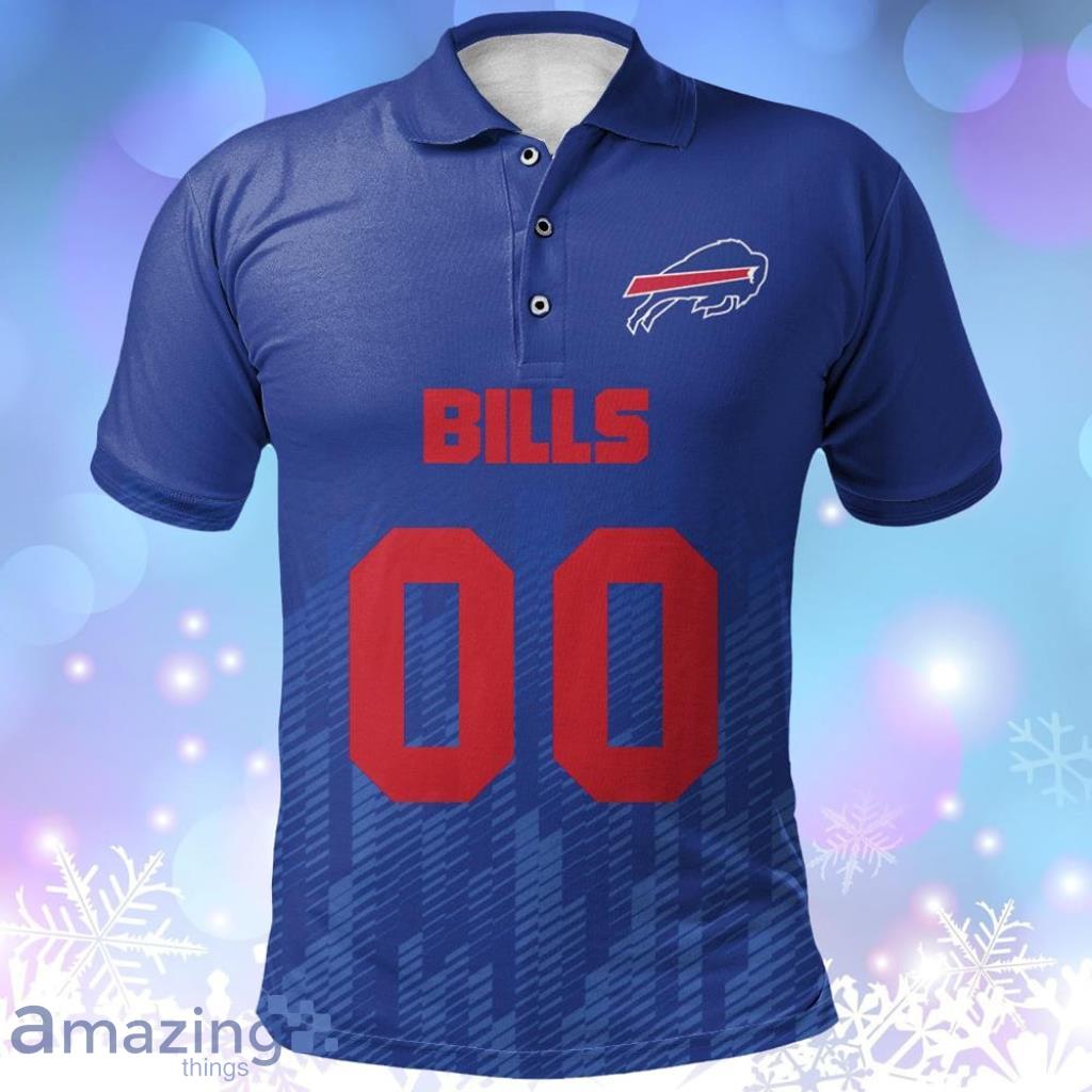 Buffalo Bills Polo Shirt Logo Sport Ombre NFL Gift For Fans Product Photo 1
