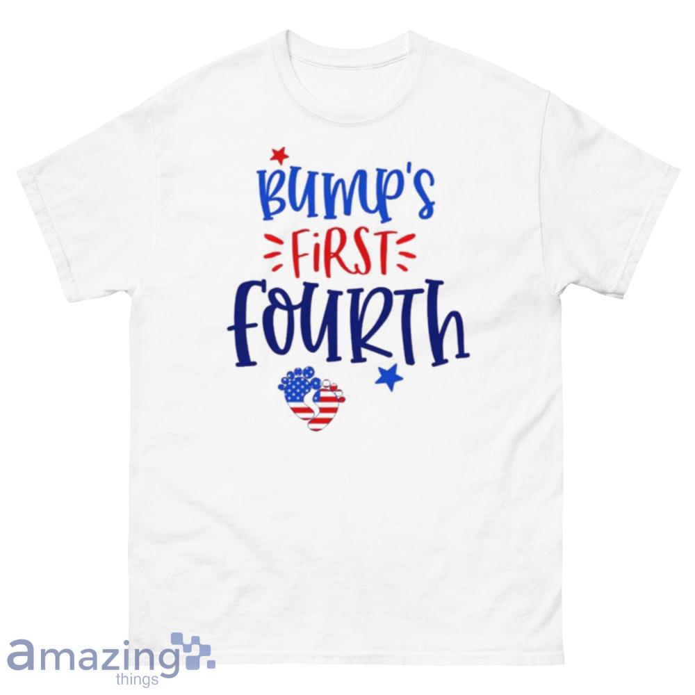 Bump’s First Fourth Shirt, 4th Of July Pregnancy Announcement, Pregnancy Reveal Shirt - 500 Men’s Classic Tee Gildan