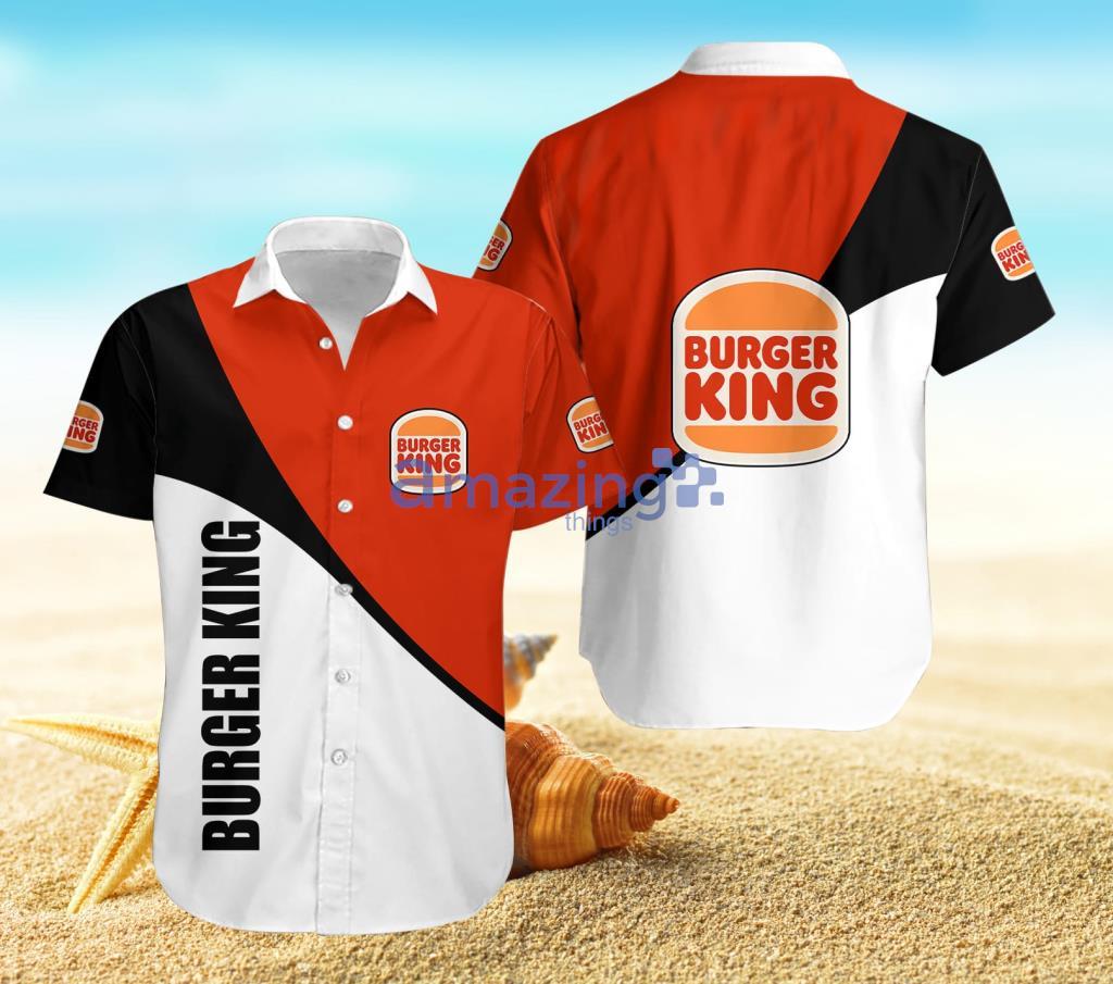 Burger King White Hawaiian Shirt For Men And Women Product Photo 1