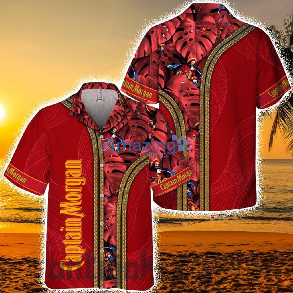Captain Morgan Tropical Monstera Hawaiian Shirt For Men And Women Product Photo 1