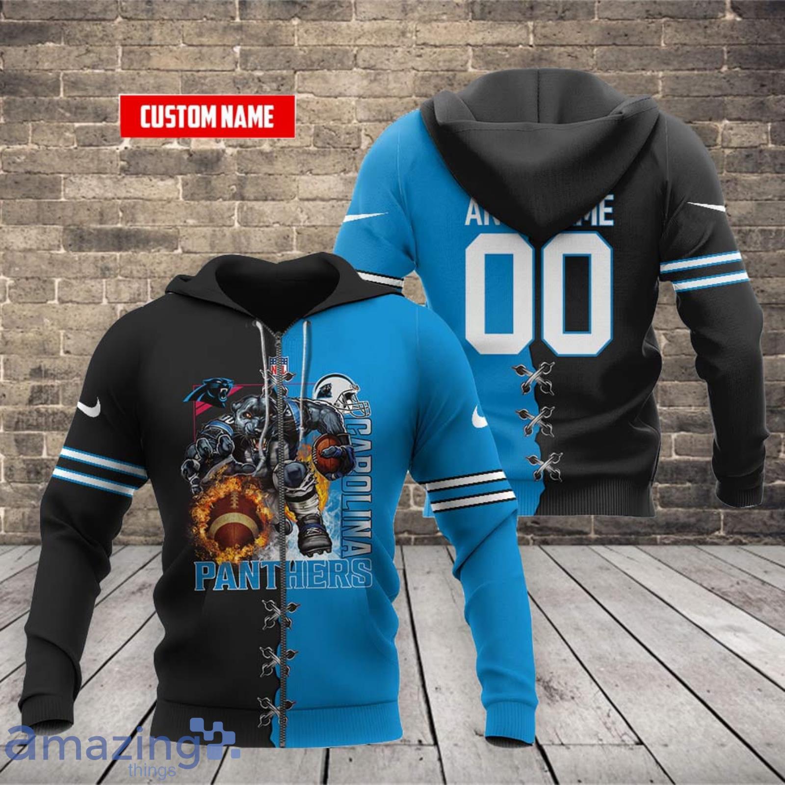 Carolina Panthers Nfl Custom Name And Number T Shirt Sweatshirt Hoodie 3D All Over Print Shirt image Carolina Panthers Nfl Custom Name And Number T-Shirt Sweatshirt Hoodie 3D All Over Print Shirt Product Photo 3