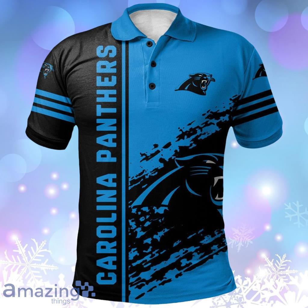 Carolina Panthers Polo Shirt Quarter Style NFL Gift For Fans