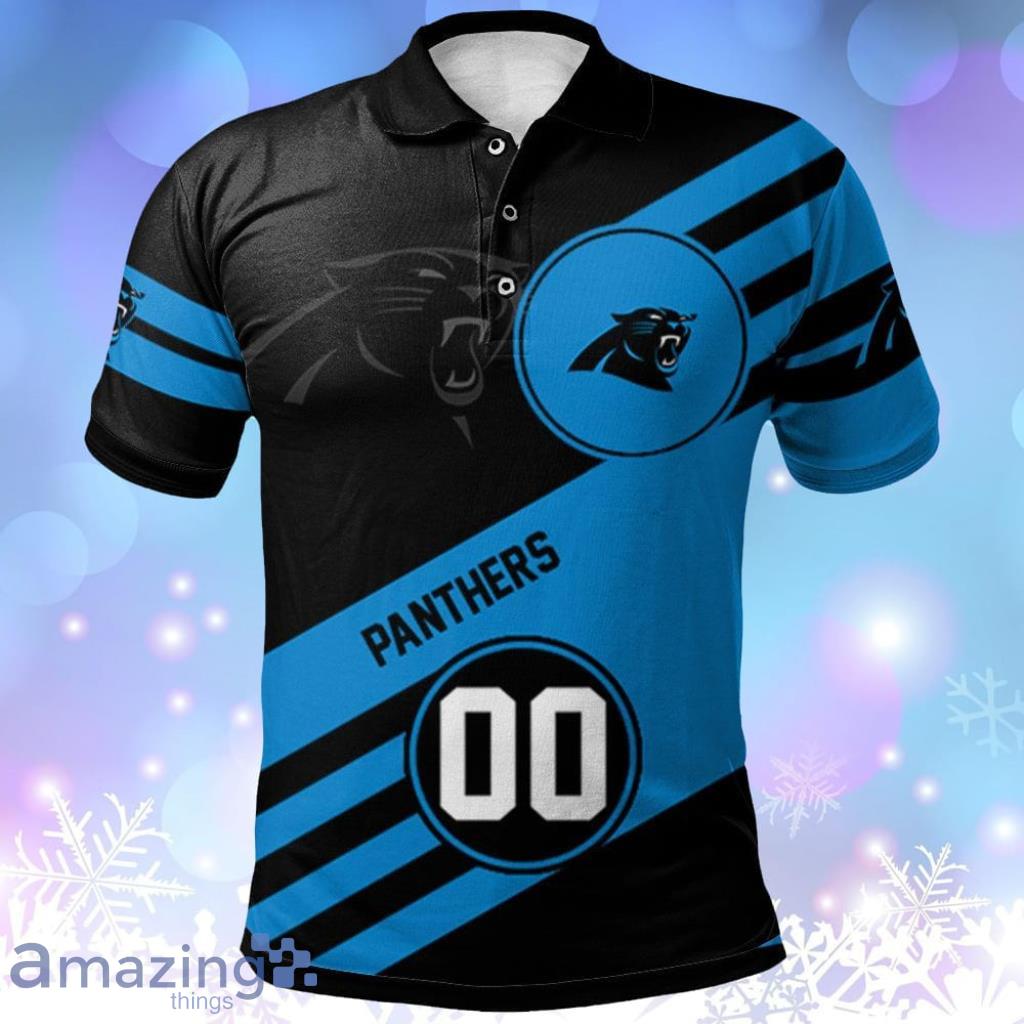 Carolina Panthers Polo Shirt Sport Style Logo NFL Gift For Fans