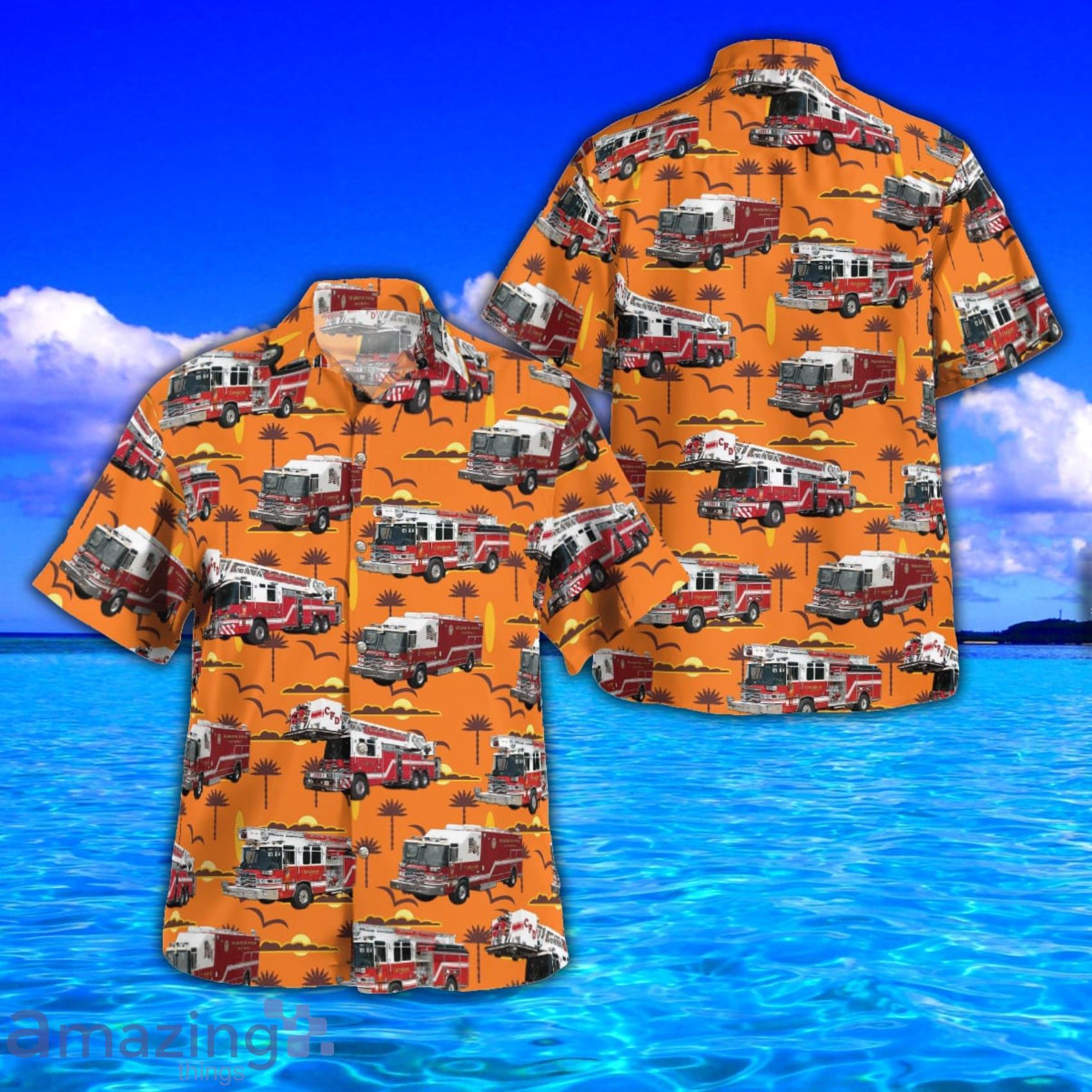 Chesapeake Fire Department Virginia Tropical Style Full Print Hawaiian Shirt Vs Short Set Product Photo 1