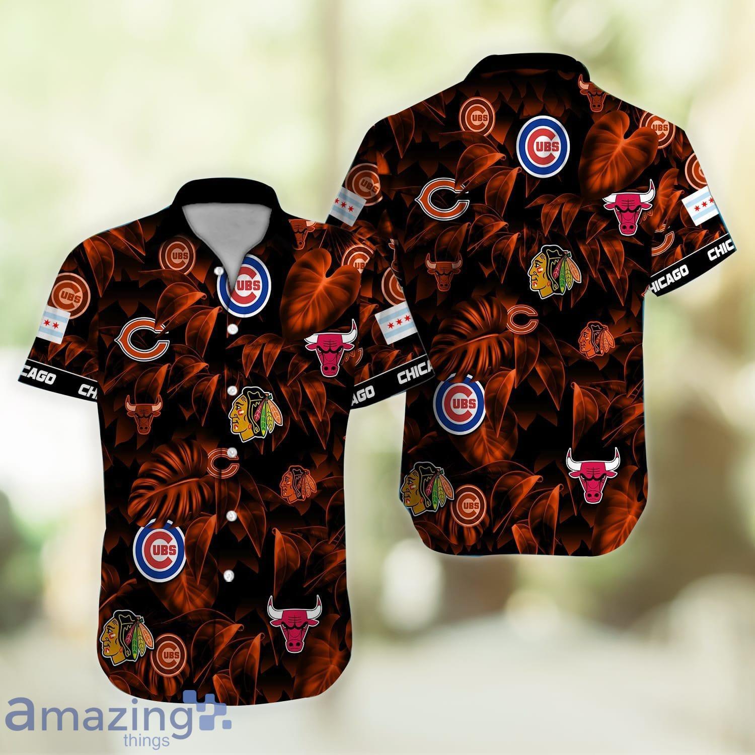 Chicago 3D Leaf Print Hawaiian Shirt For Men And Women Product Photo 1