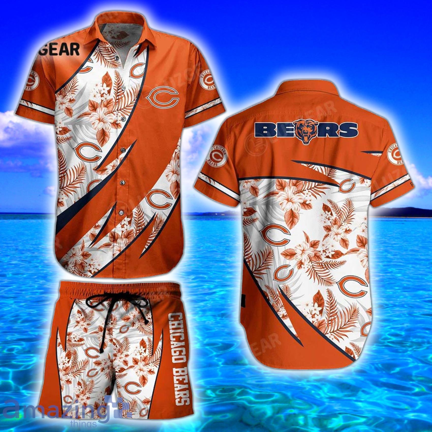 Chicago Bears Hawaiian Shirt Tiki Tropical Aloha Pattern Shirt For