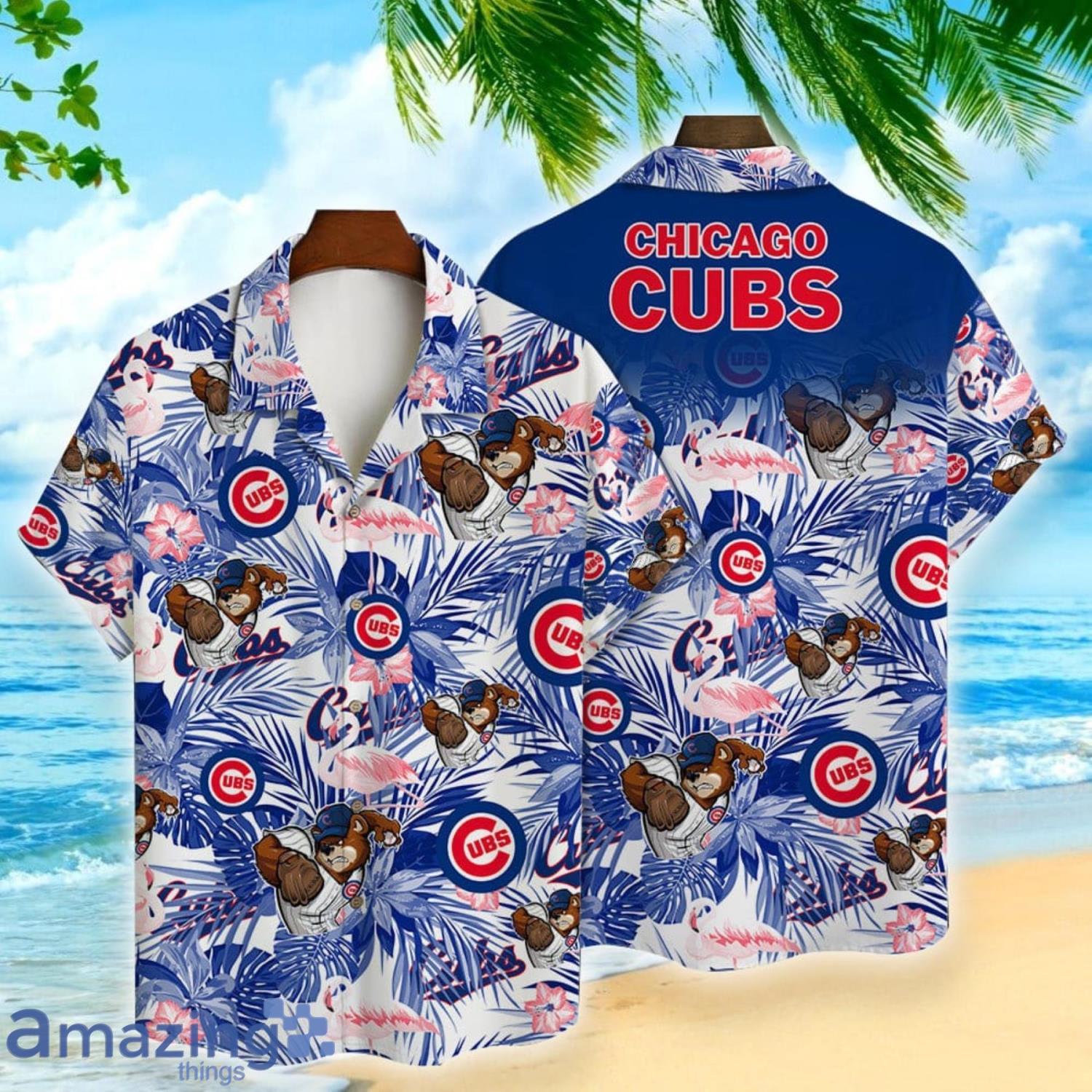 Chicago Cubs MLB Personalized Button Up Hawaiian Shirt For Mens Womens - T- shirts Low Price
