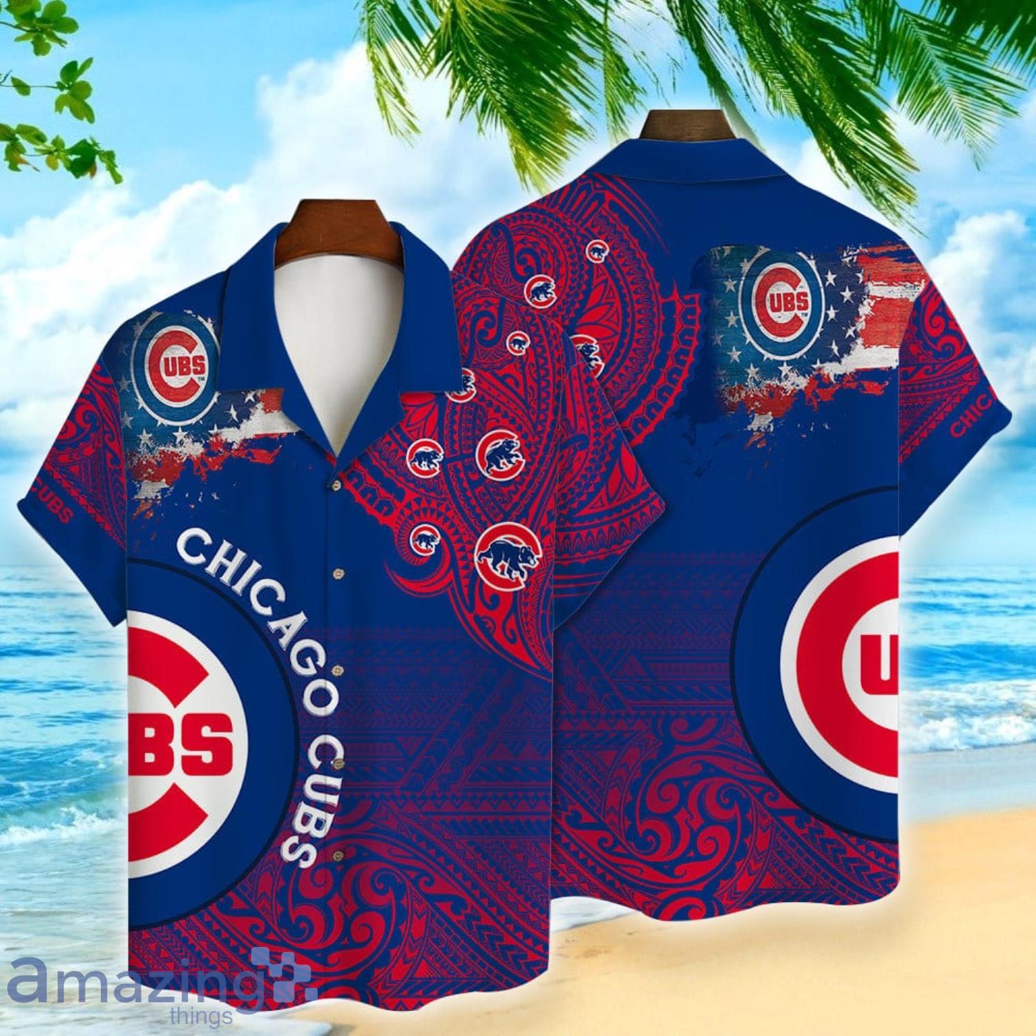 Chicago Cubs Major League Baseball Print Hawaiian Shirt - Shibtee