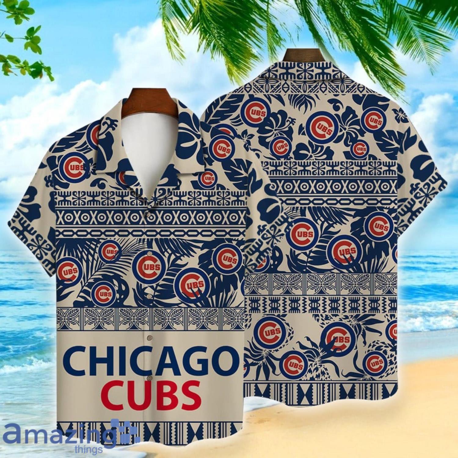 MLB Summer Aloha Chicago Cubs Logo Hawaiian Shirt For Fans