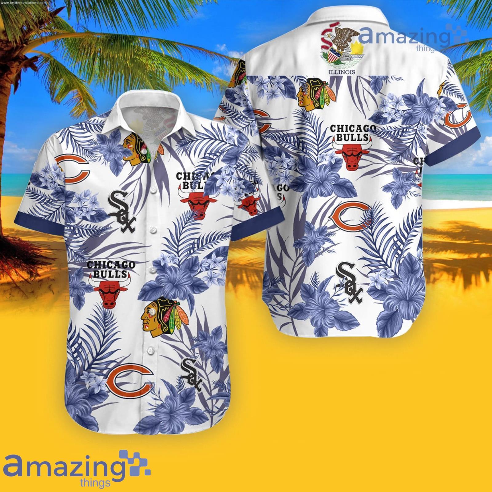 Chicago White Sox Bulls Blackhawks Bears Hawaiian Shirt For Men And Women Product Photo 1
