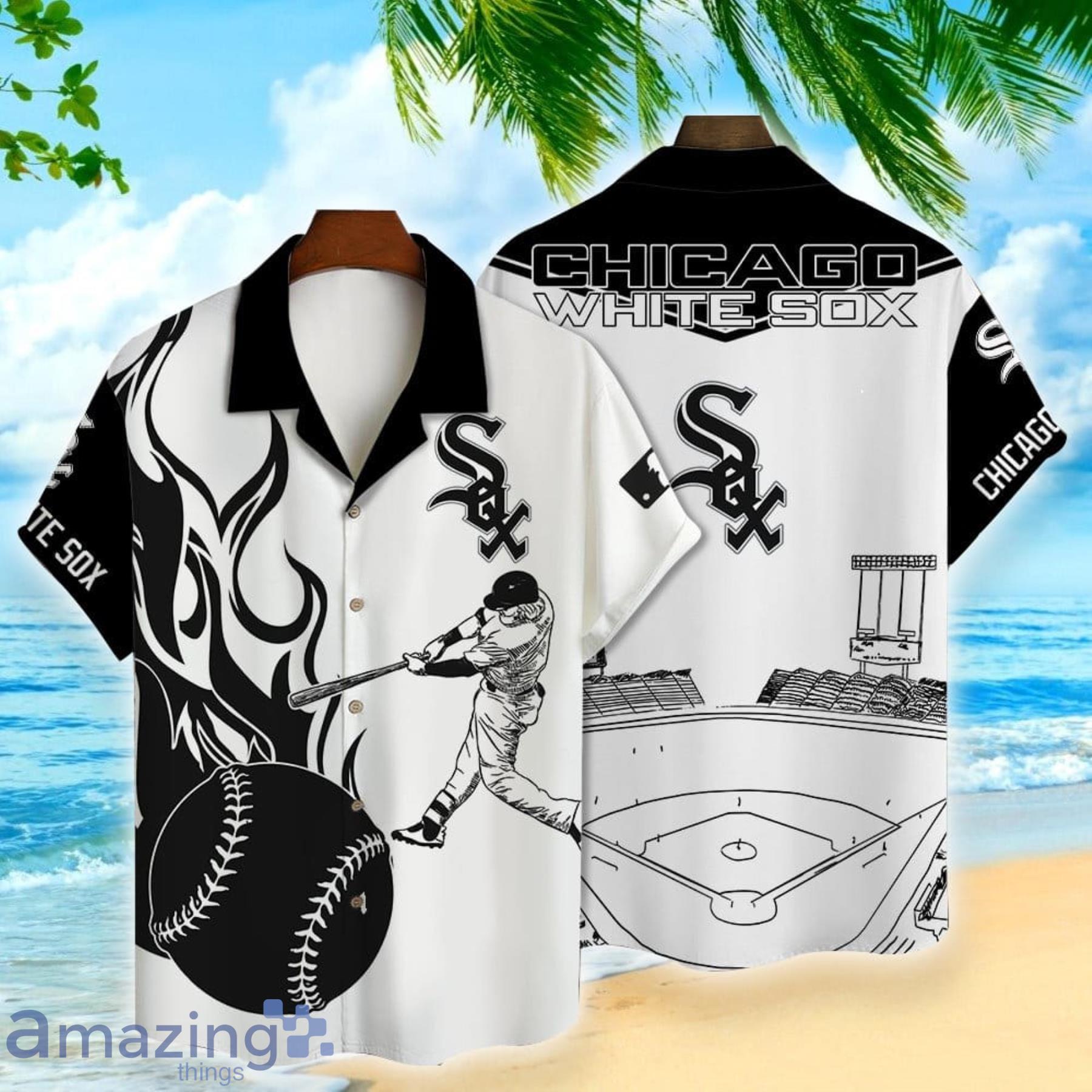 Chicago White Sox Major League Baseball Fireball  Print Hawaiian Shirt Best Gift For Fans Product Photo 1