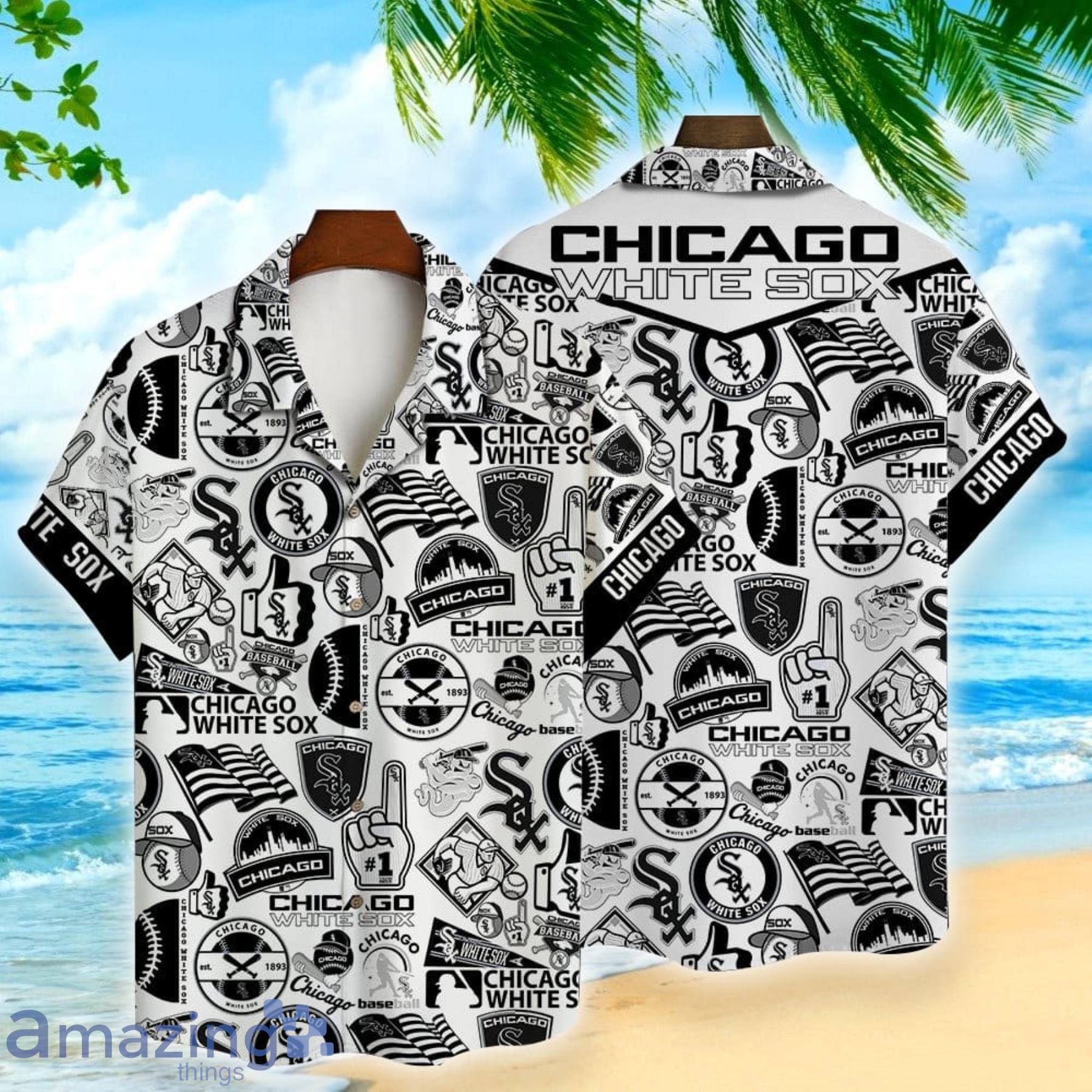 Chicago White Sox Major League Baseball Logo Pattern Hawaiian Shirt For Baseball Fans Product Photo 1