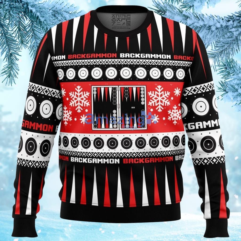 Christmas Backgammon Board Games Ugly Christmas Sweater 3D Product Photo 1 Christmas Backgammon Board Games Ugly Christmas Sweater 3D Product Photo 1