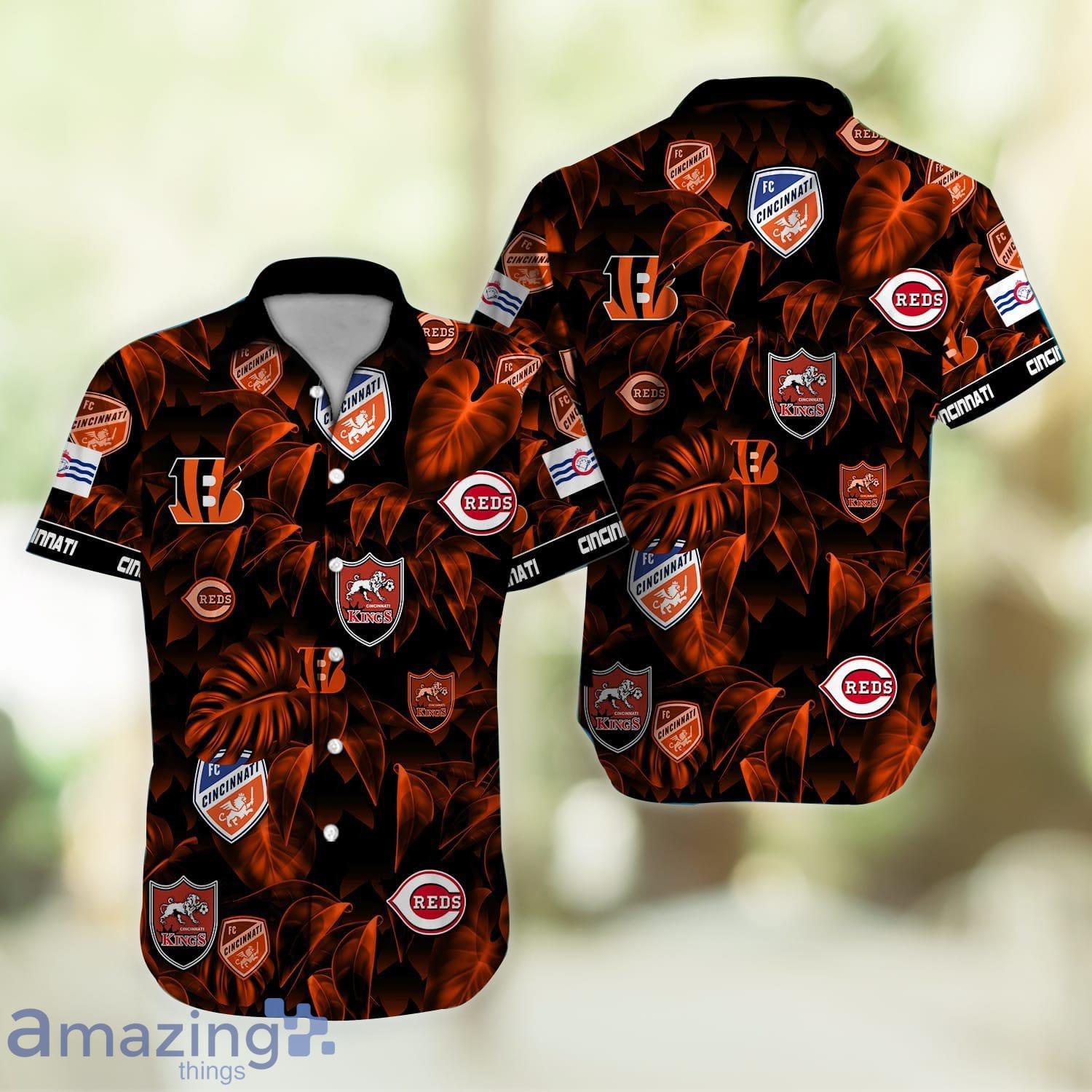 Cincinnati 3D Leaf Print Hawaiian Shirt For Men And Women Product Photo 1