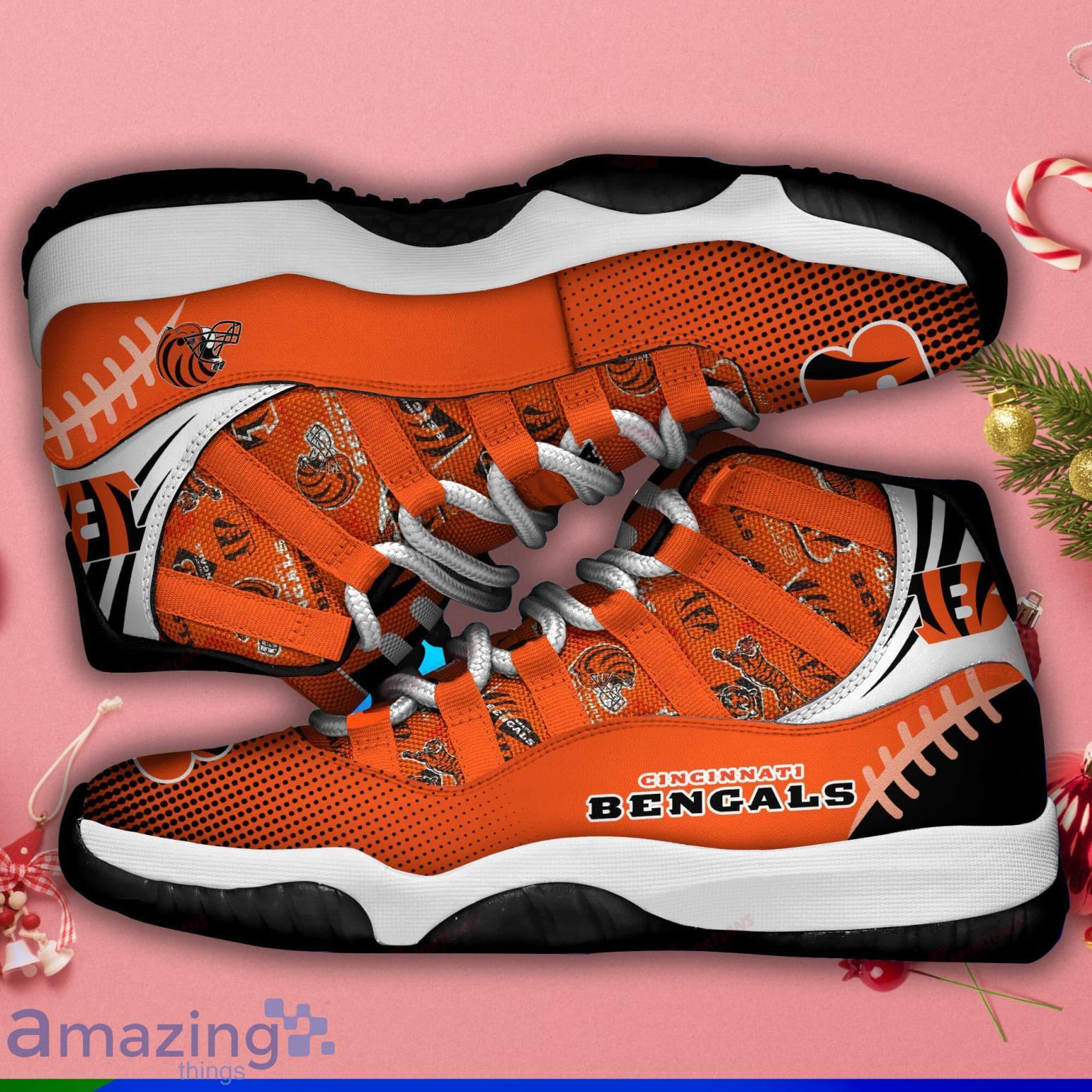 Cincinnati Bengals NFL Air Jordan 11 Shoes Sport Running Shoes For