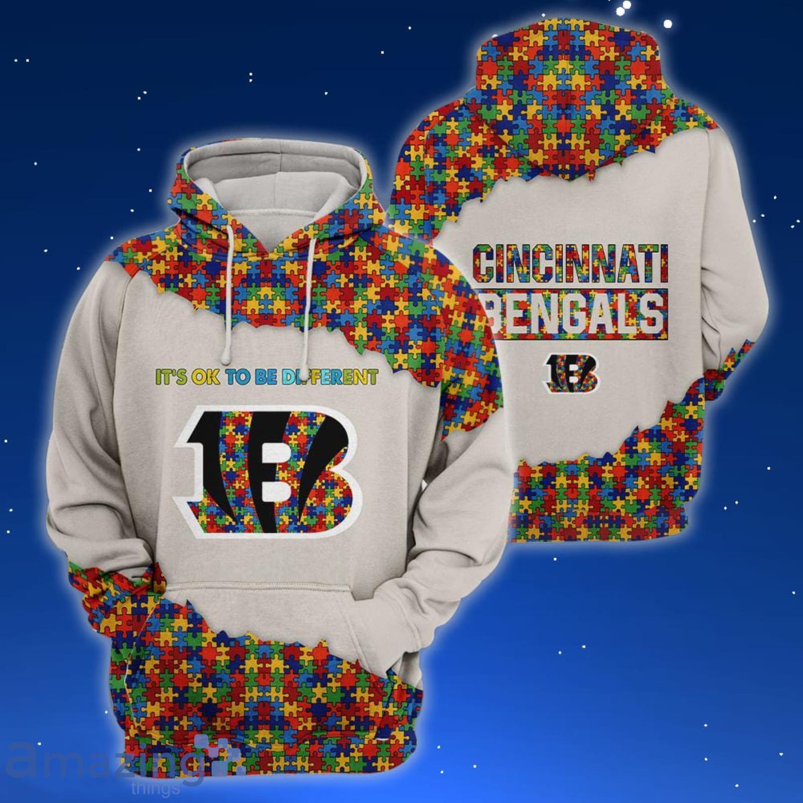 Cincinnati Bengals NFL Autism All Over Printed 3D Shirt For Fans Product Photo 1