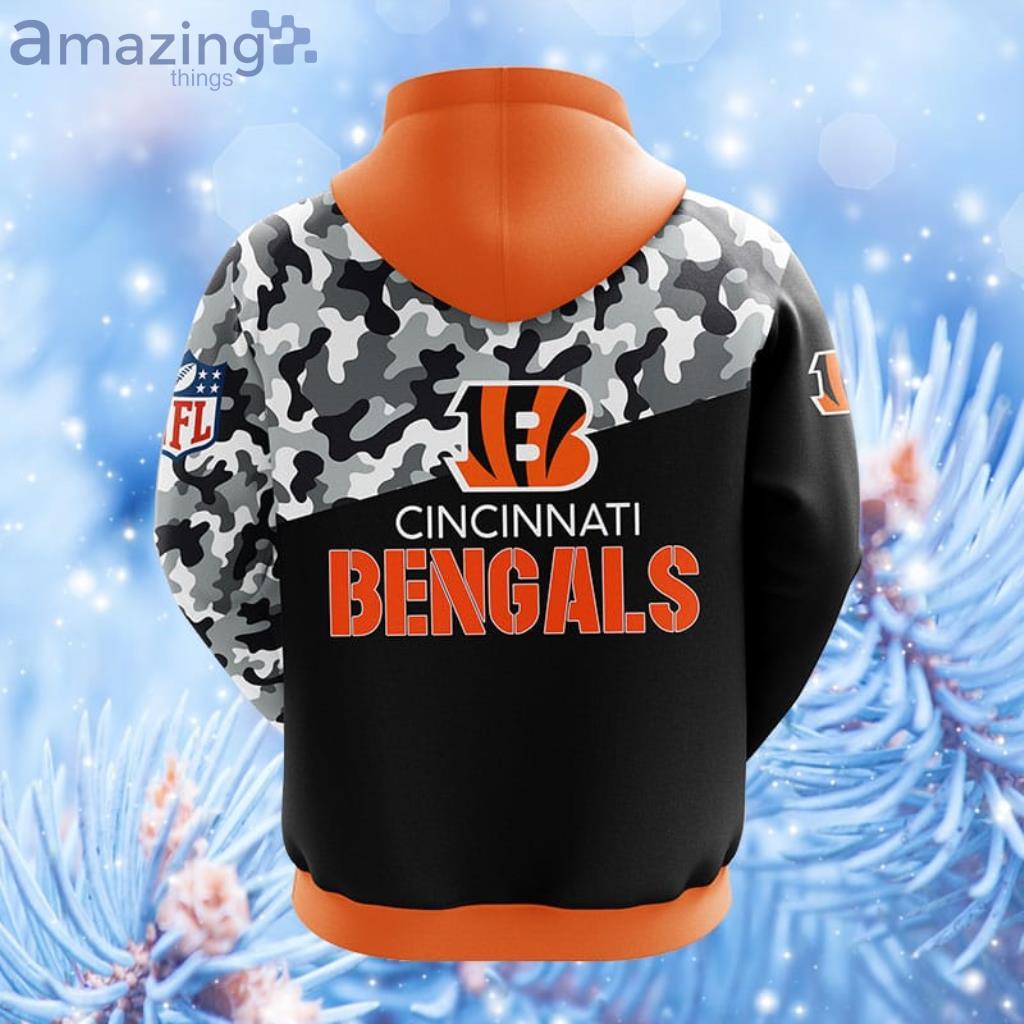 NFL Cincinnati Bengals 3D Camo Hoodie