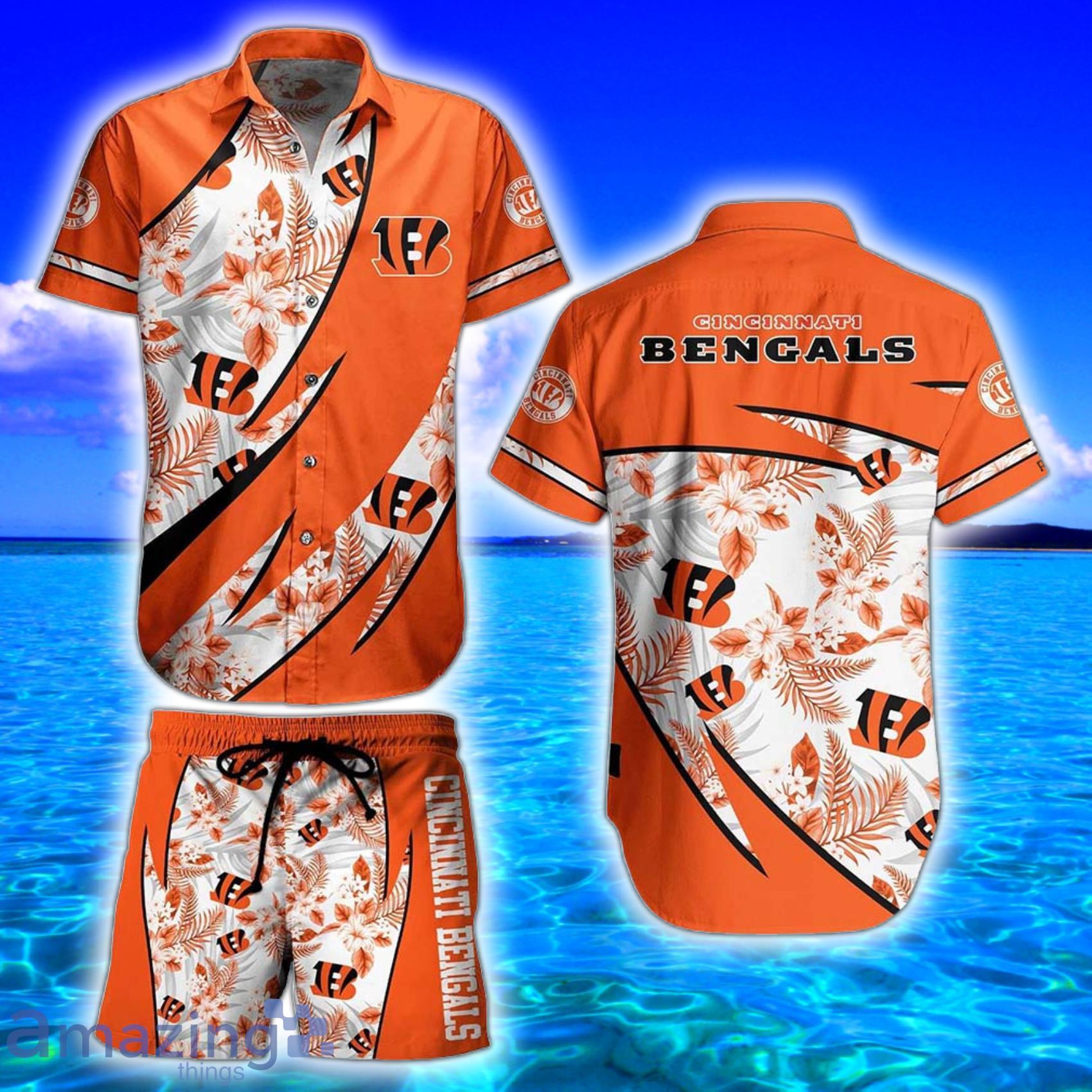 NFL Cincinnati Bengals Gucci And Tropical Pattern Hawaiian Shirt And Beach  Short