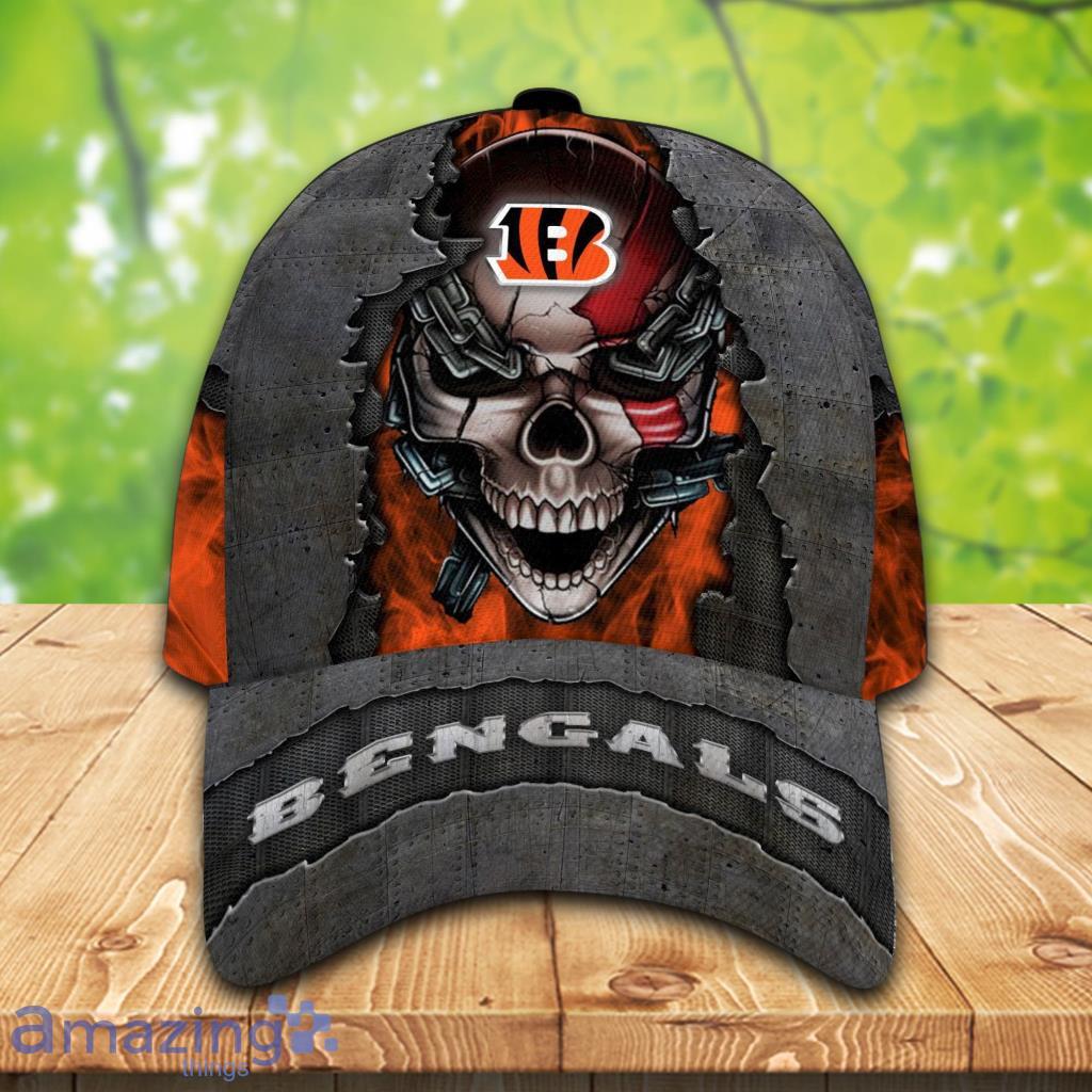 Cincinnati Bengals Personalized NFL Skull Cap V3 3D Gift For Fans