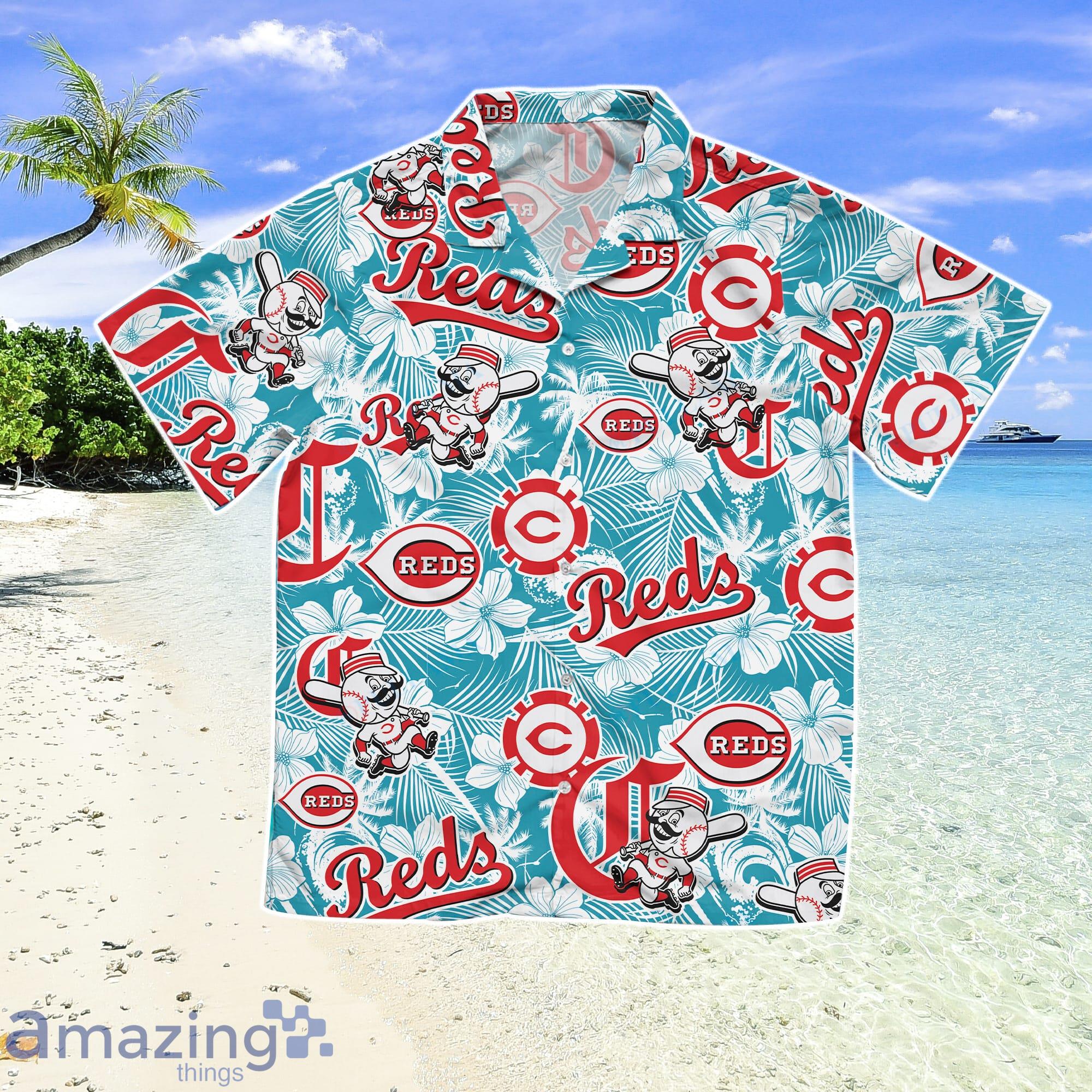 Cincinnati Reds Logo Tropical Hawaiian Shirt For Men And Women