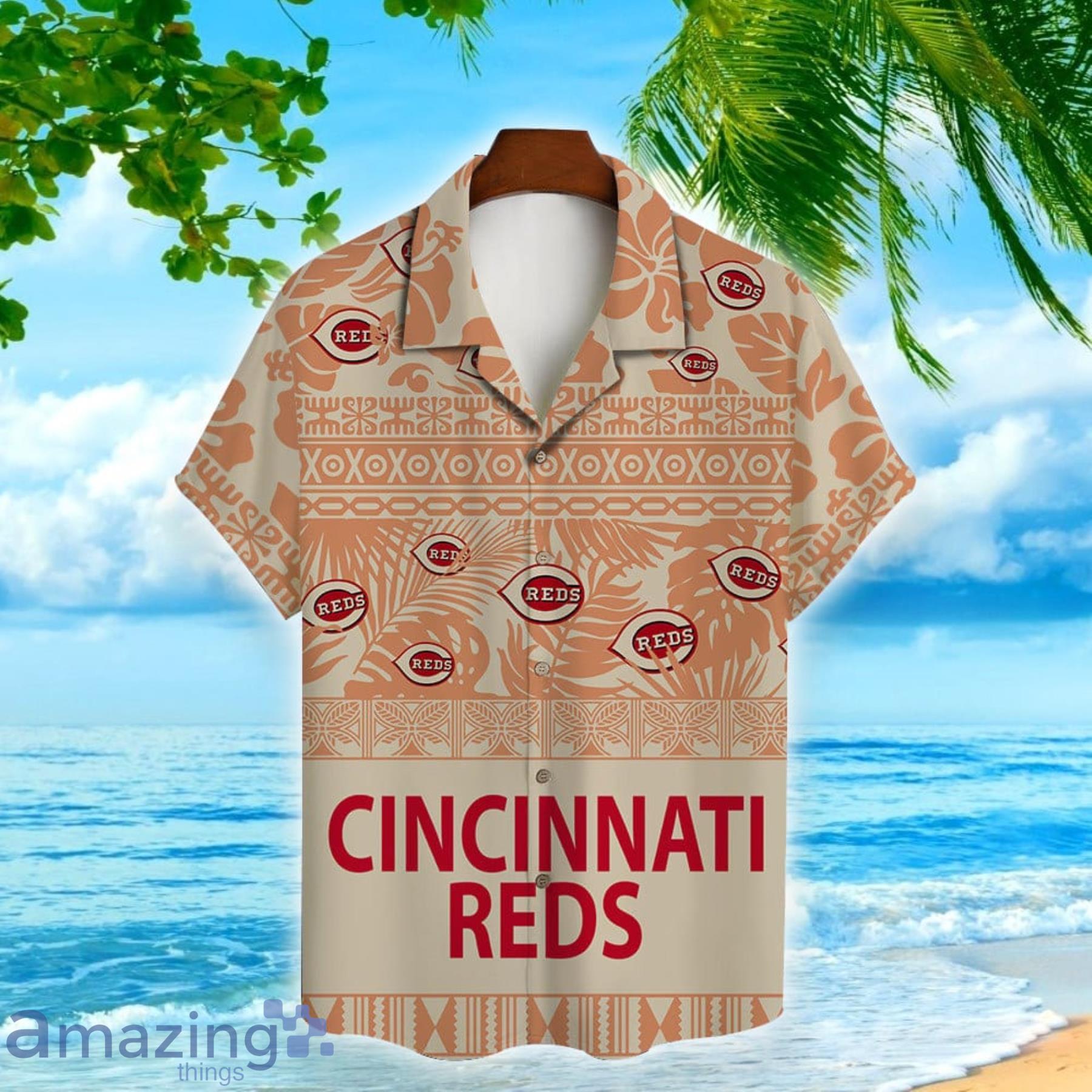 MLB Logo Cincinnati Reds Aloha Summer Hawaiian Shirt For Men And