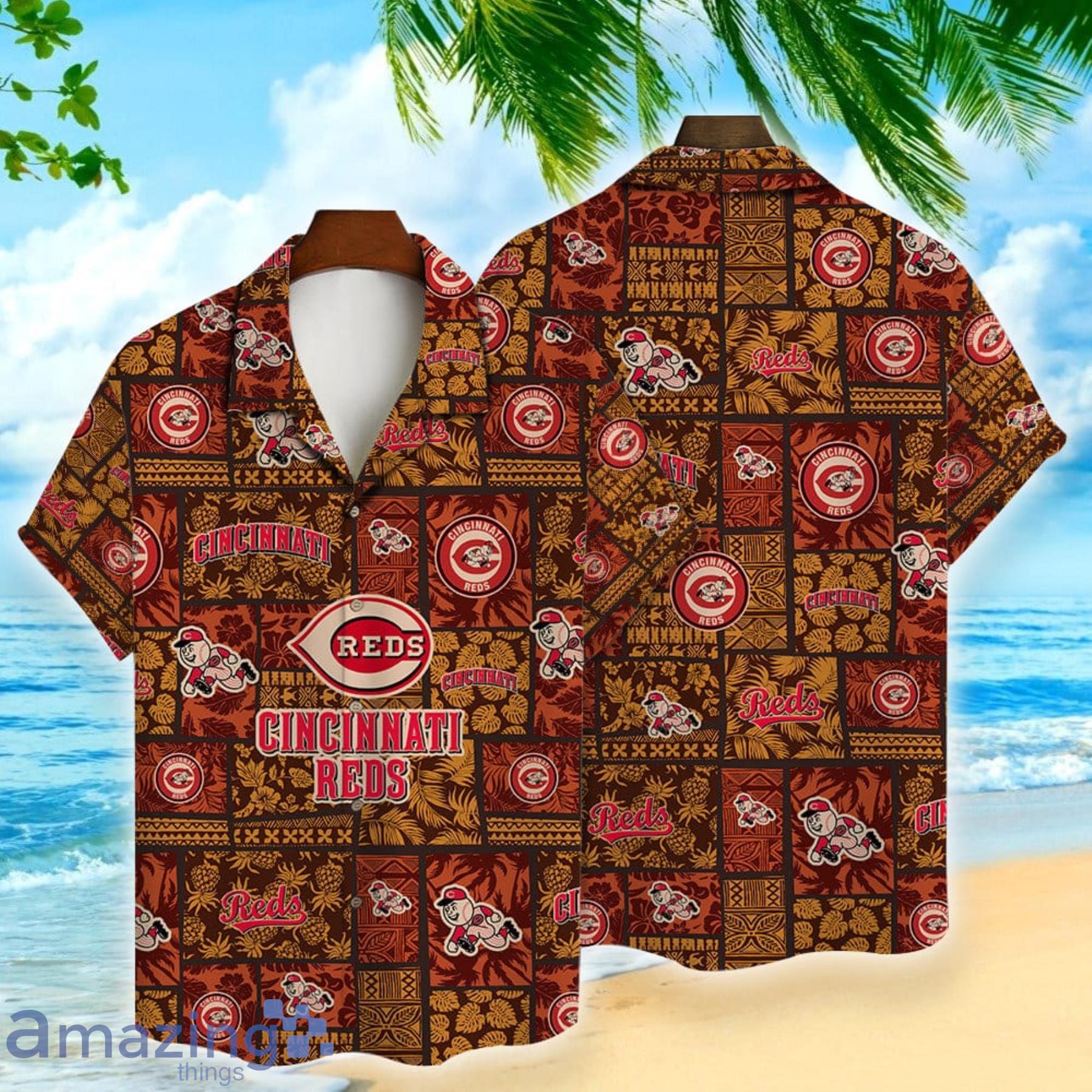 Cincinnati Reds Vintage Pattern Major League Baseball Hawaiian Shirt Summer  Gift For Fans