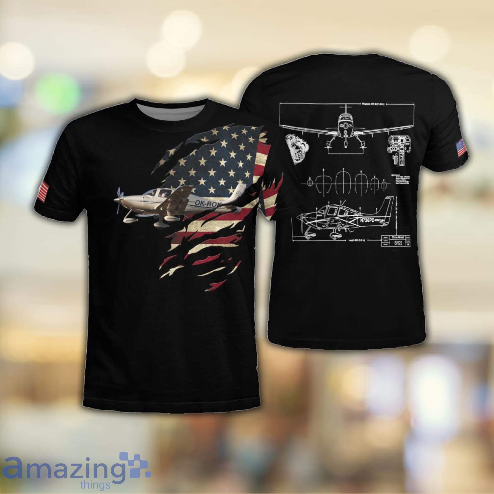 Cirrus SR22 All Over Print 3D T-Shirt Product Photo 1