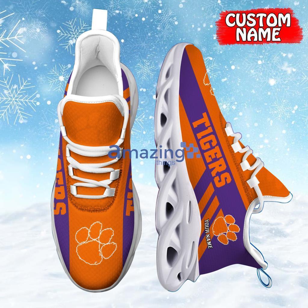 Clemson Tigers Custom Name Personalized Running Sneaker Max Soul Shoes Gift For Men And Women image Clemson Tigers Custom Name Personalized Running Sneaker Max Soul Shoes Gift For Men And Women Product Photo 2