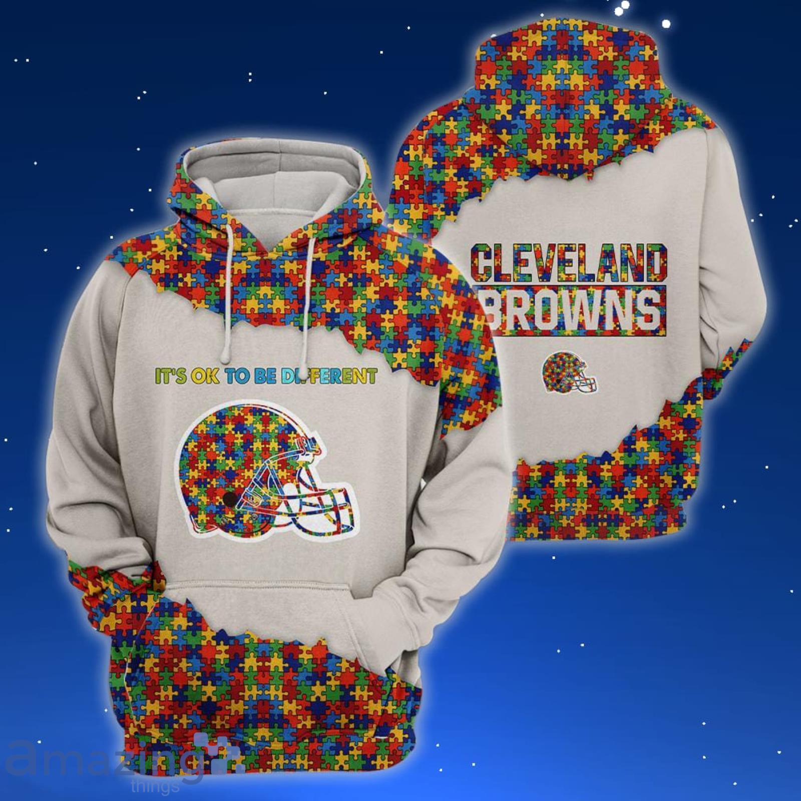 Cleveland Browns Fleece 3D Hoodie All Over Print Unique Cleveland Browns  Gifts - T-shirts Low Price