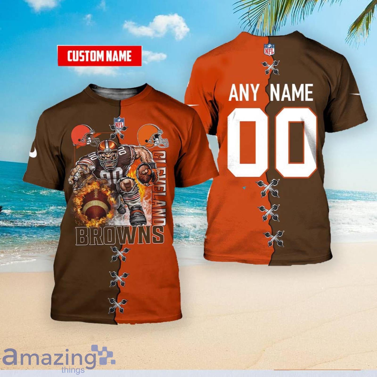 Cleveland Browns Nfl Custom Name And Number T-Shirt Sweatshirt Hoodie 3D All Over Print Shirt Product Photo 1 Cleveland Browns Nfl Custom Name And Number T-Shirt Sweatshirt Hoodie 3D All Over Print Shirt Product Photo 1