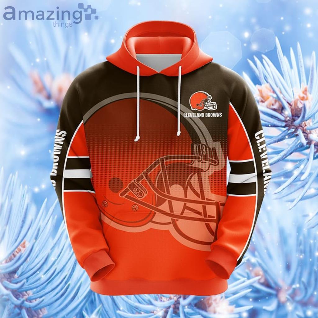 Cleveland Browns NFL Orange 3D Hoodie Zip Hoodie For Men And Women Sport  Gift - Banantees