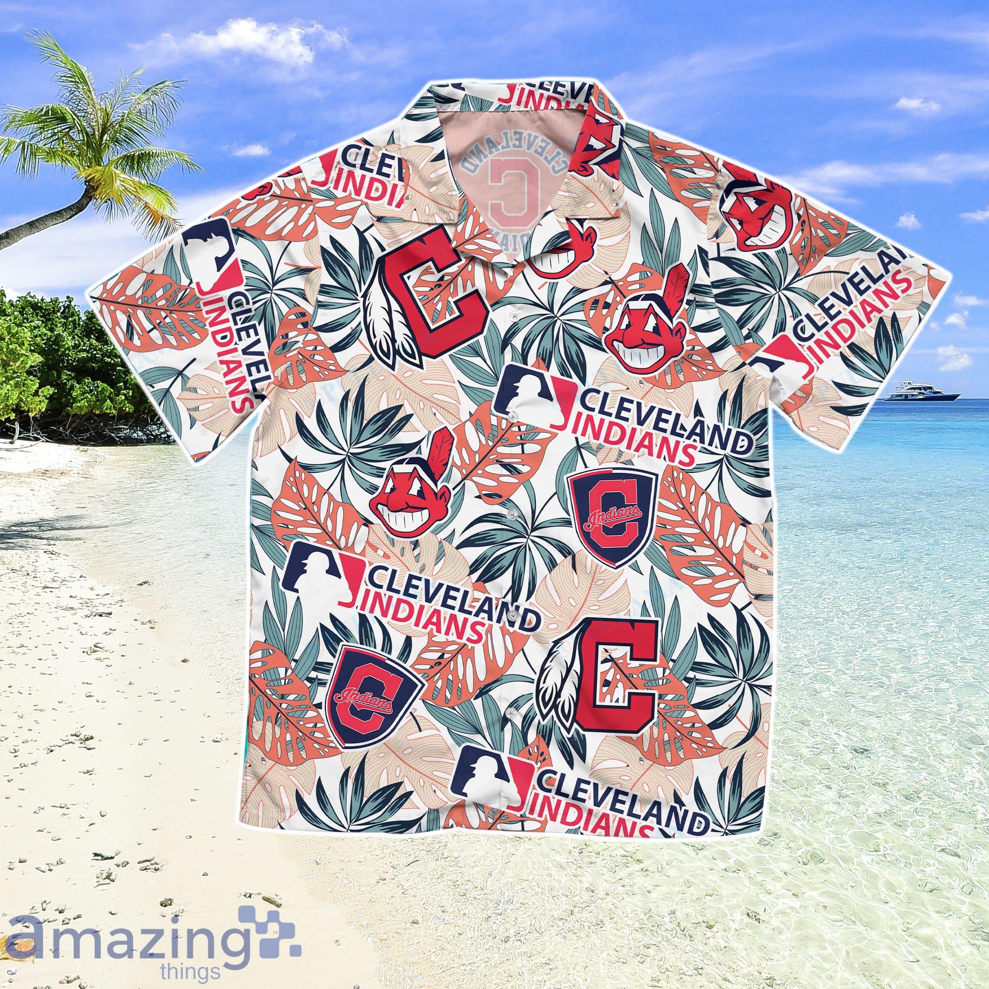 Vintage Cleveland Indians Hawaiian Shirt // All Over Print // -  India