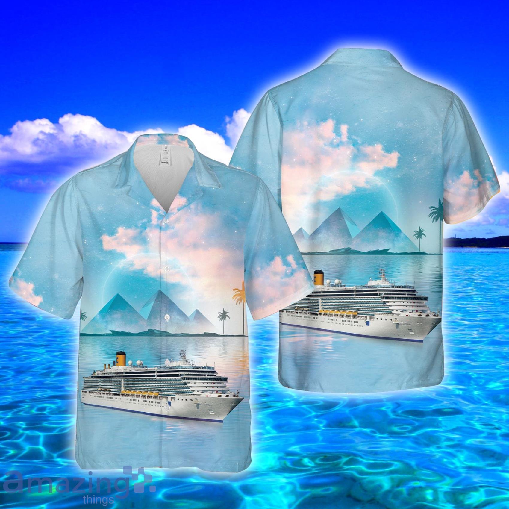 Costa Crociere Costa Deliziosa Tropical Style Full Print Hawaiian Shirt Vs Short Set Product Photo 1