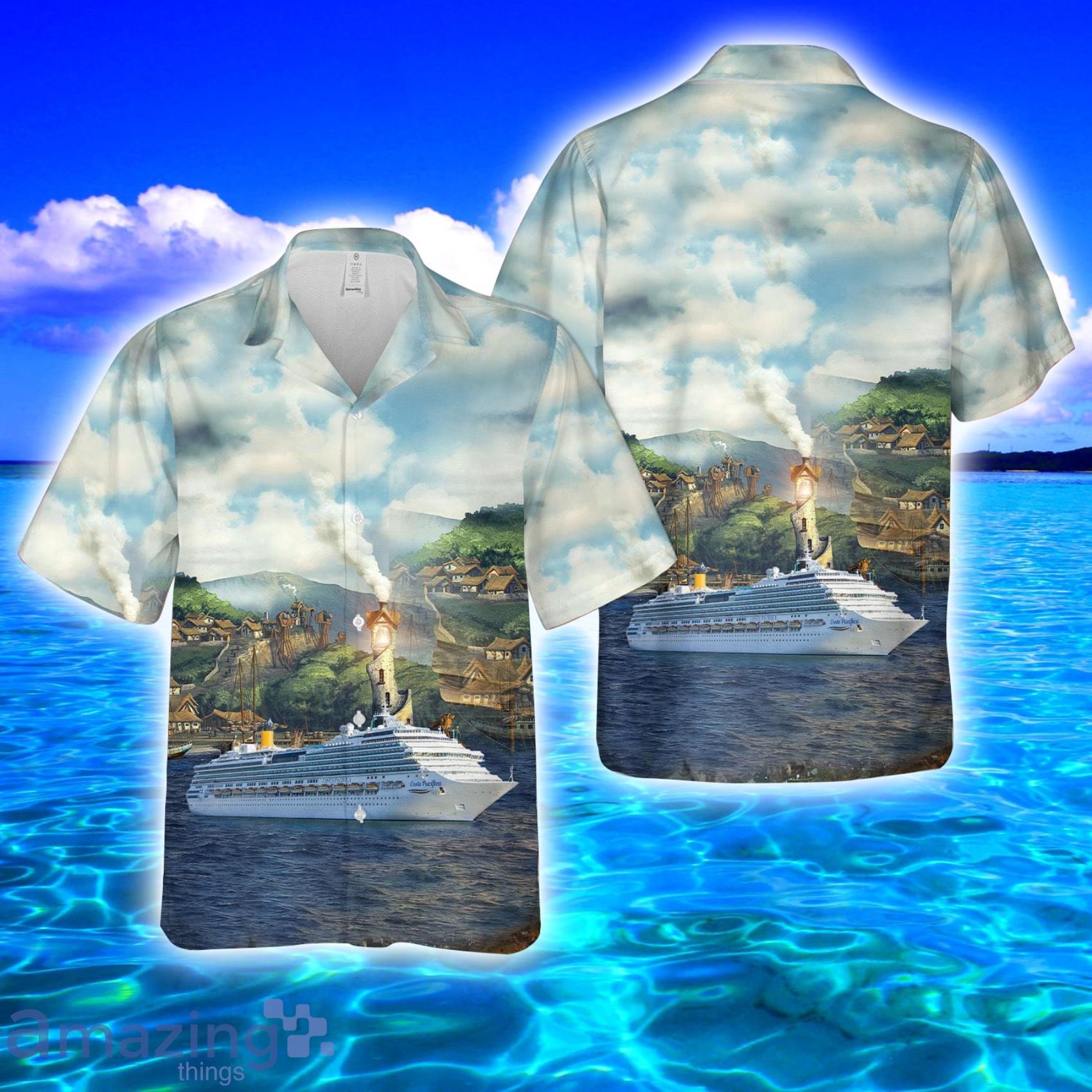 Costa Crociere Costa Pacifica Tropical Style Full Print Hawaiian Shirt Vs Short Set Product Photo 1