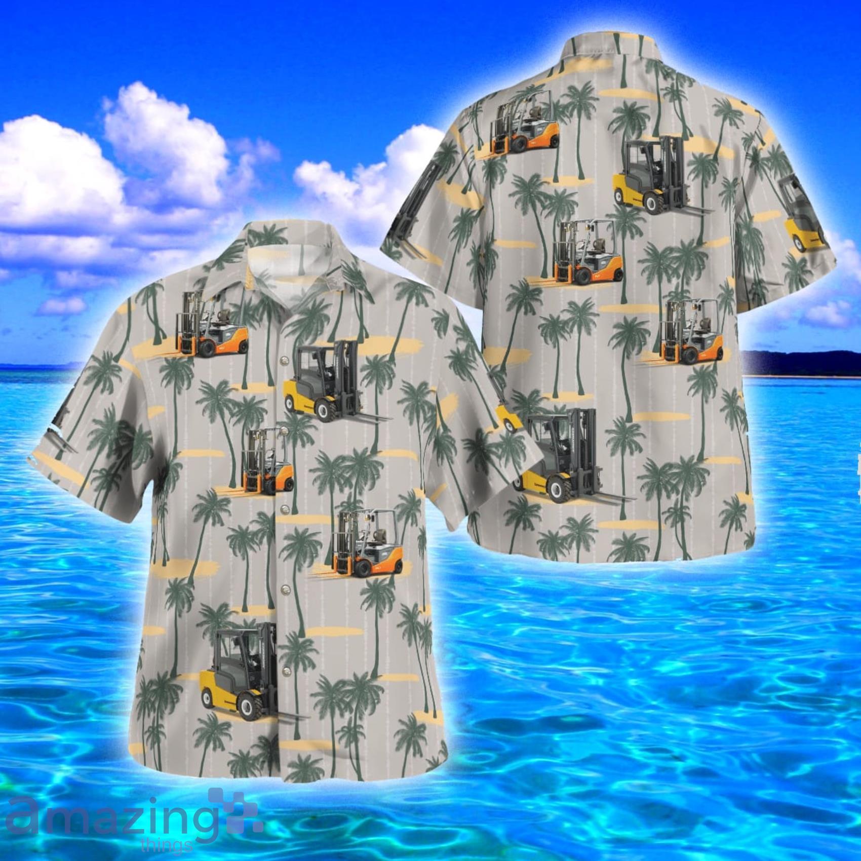 Counterbalance Forklift Tropical Style Hawaiian Shirt And Beach Short Product Photo 1
