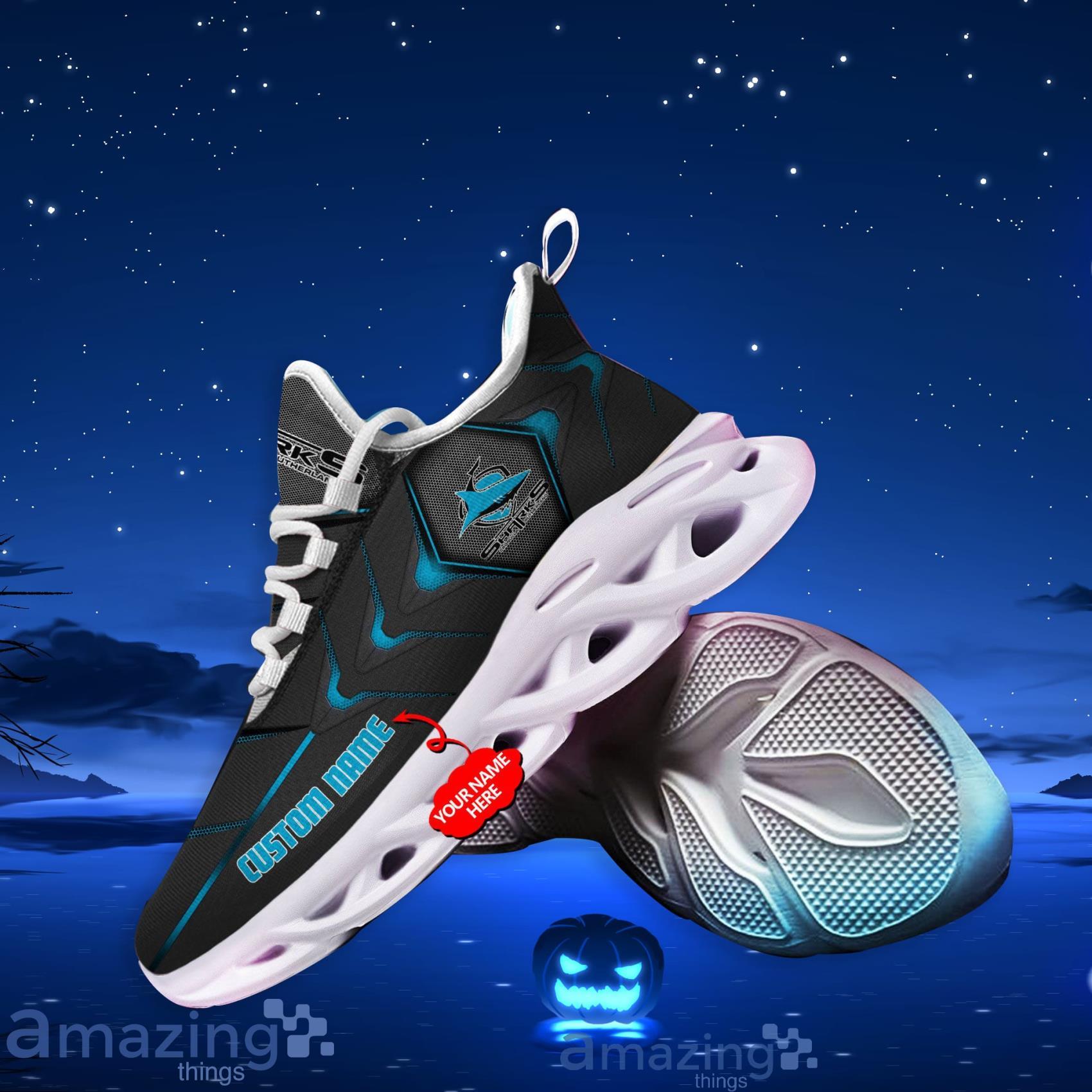 Cronulla Sutherland Sharks NRL Clunky Shoes Max Soul Sneakers For Men And Women image Cronulla Sutherland Sharks NRL Clunky Shoes Max Soul Sneakers For Men And Women Product Photo 2