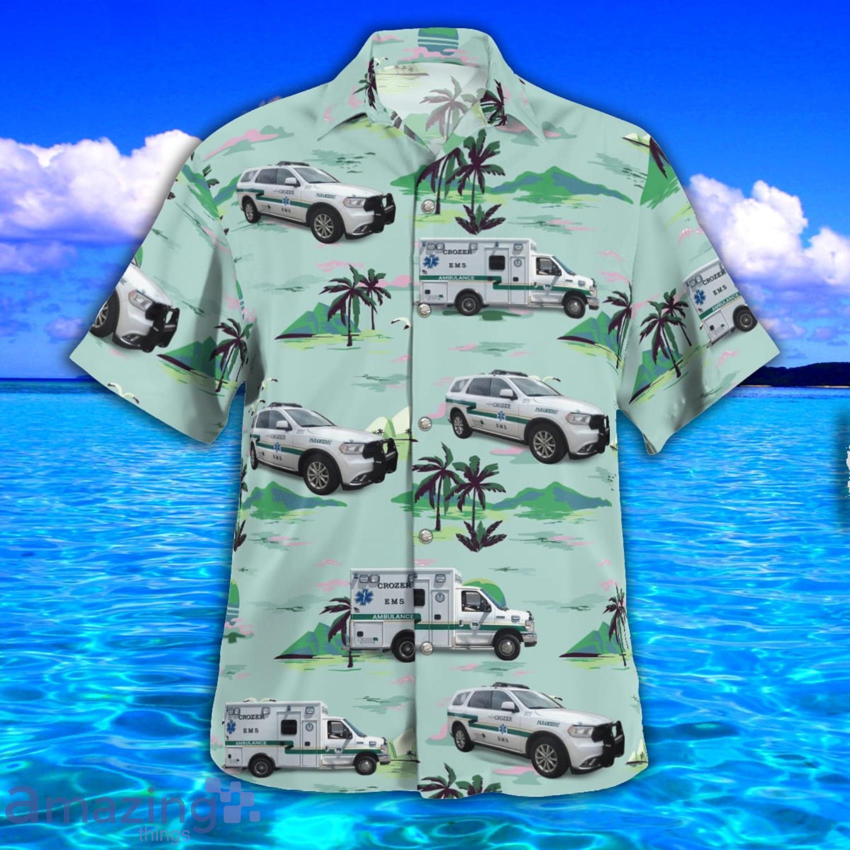 Crozer EMS, Upland, Pennsylvania Tropical Style AOP Short Sleeve Hawaiian Shirt And Beach Short image Crozer EMS, Upland, Pennsylvania Tropical Style AOP Short Sleeve Hawaiian Shirt And Beach Short Product Photo 2