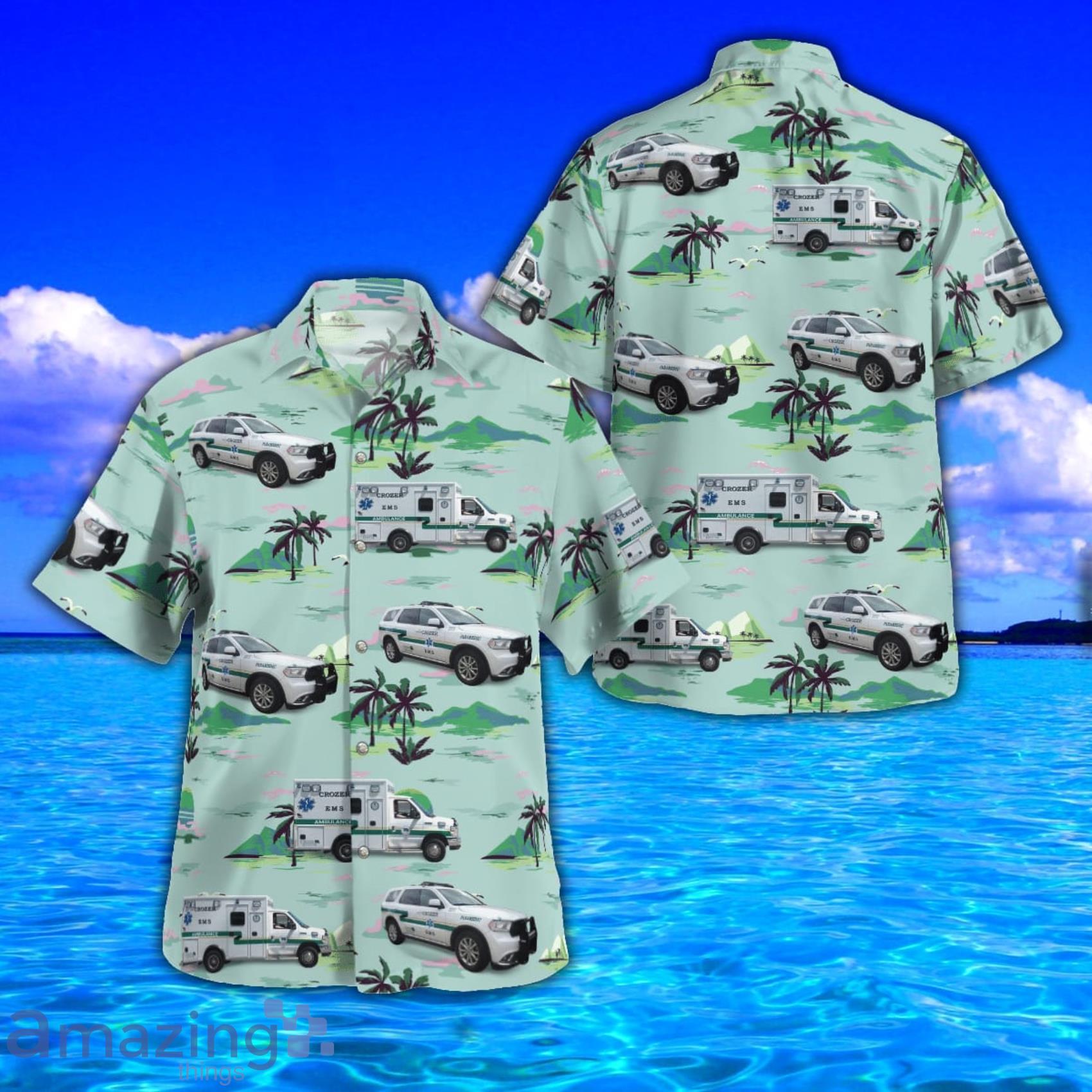 Crozer EMS, Upland, Pennsylvania Tropical Style AOP Short Sleeve Hawaiian Shirt And Beach Short Product Photo 1