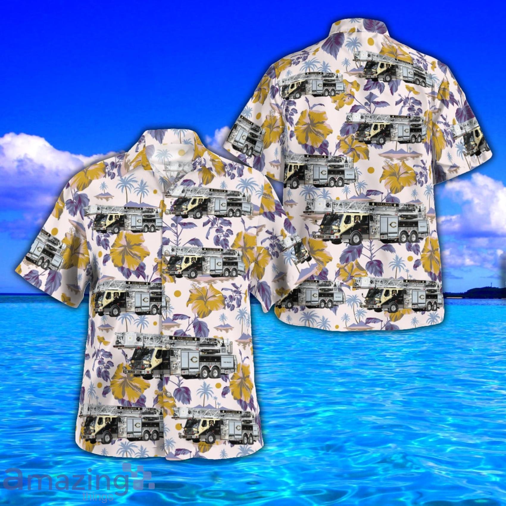 Cullman Fire Rescue Tropical Style AOP Short Sleeve Hawaiian Shirt And Beach Short Product Photo 1
