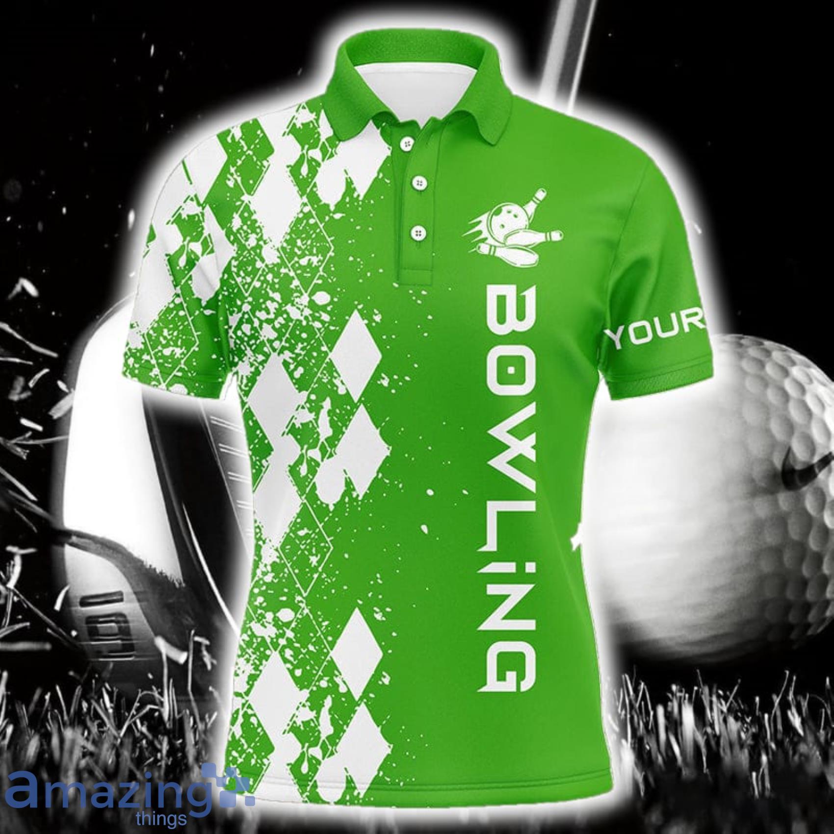 Custom Green Bowling Shirts For Men Custom Name Polo Shirt For Men And Women Gift For Golfer Product Photo 1