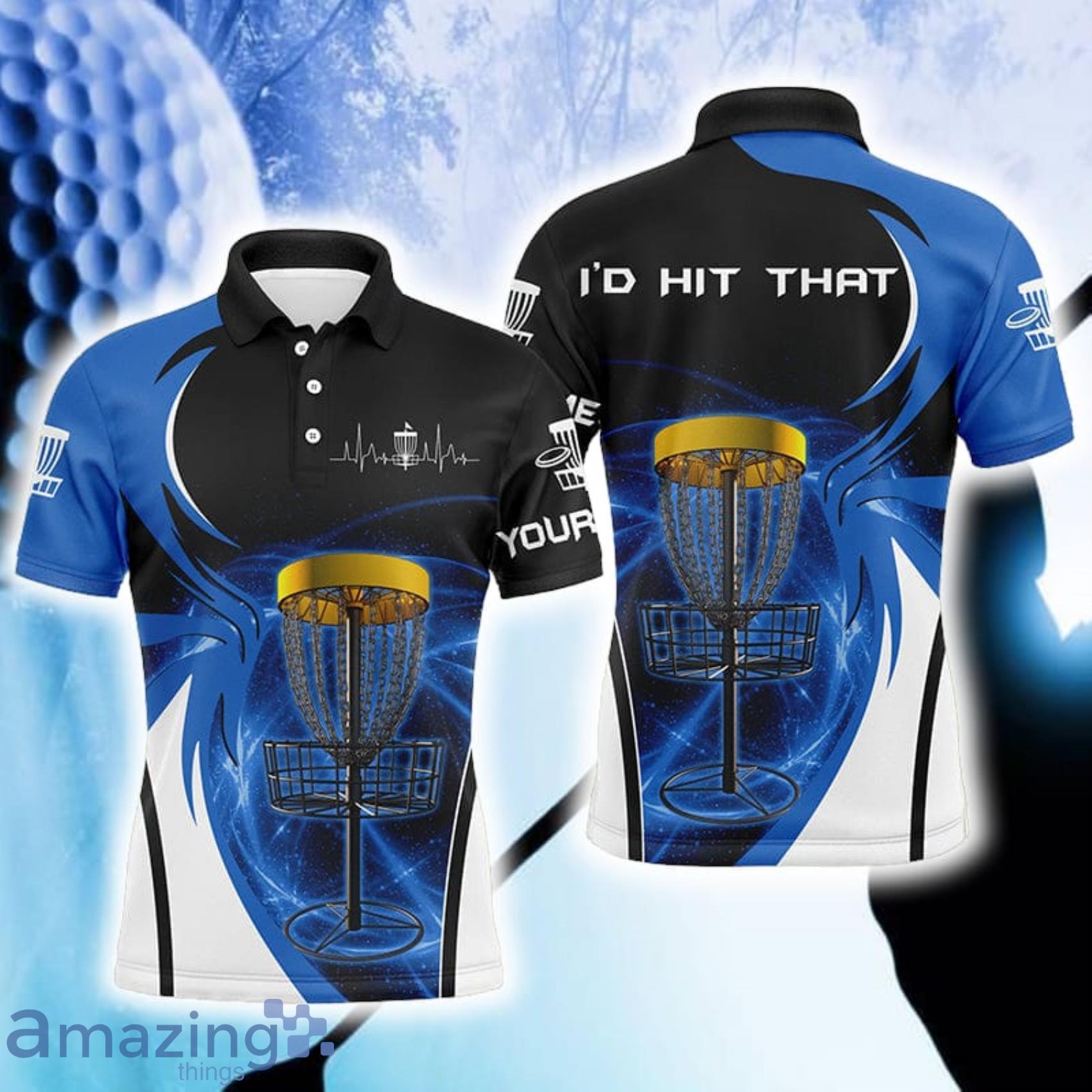 Custom I'd Hit That Disc Golf Basket Custom Name Polo Shirt For Men And Women Gift For Golfer image Custom I'd Hit That Disc Golf Basket Custom Name Polo Shirt For Men And Women Gift For Golfer Product Photo 1