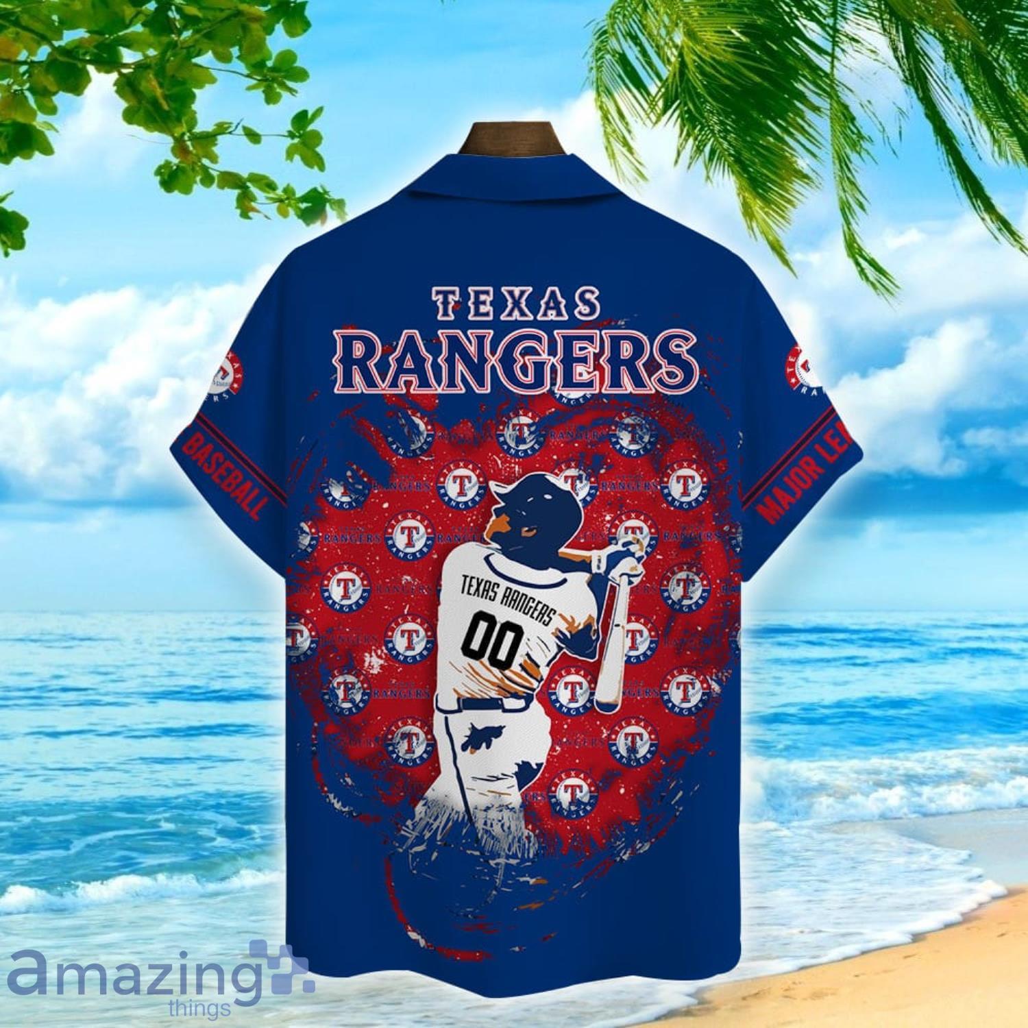 Custom Name And Number Texas Rangers Baseball Cool Hawaiian Shirt -  Freedomdesign