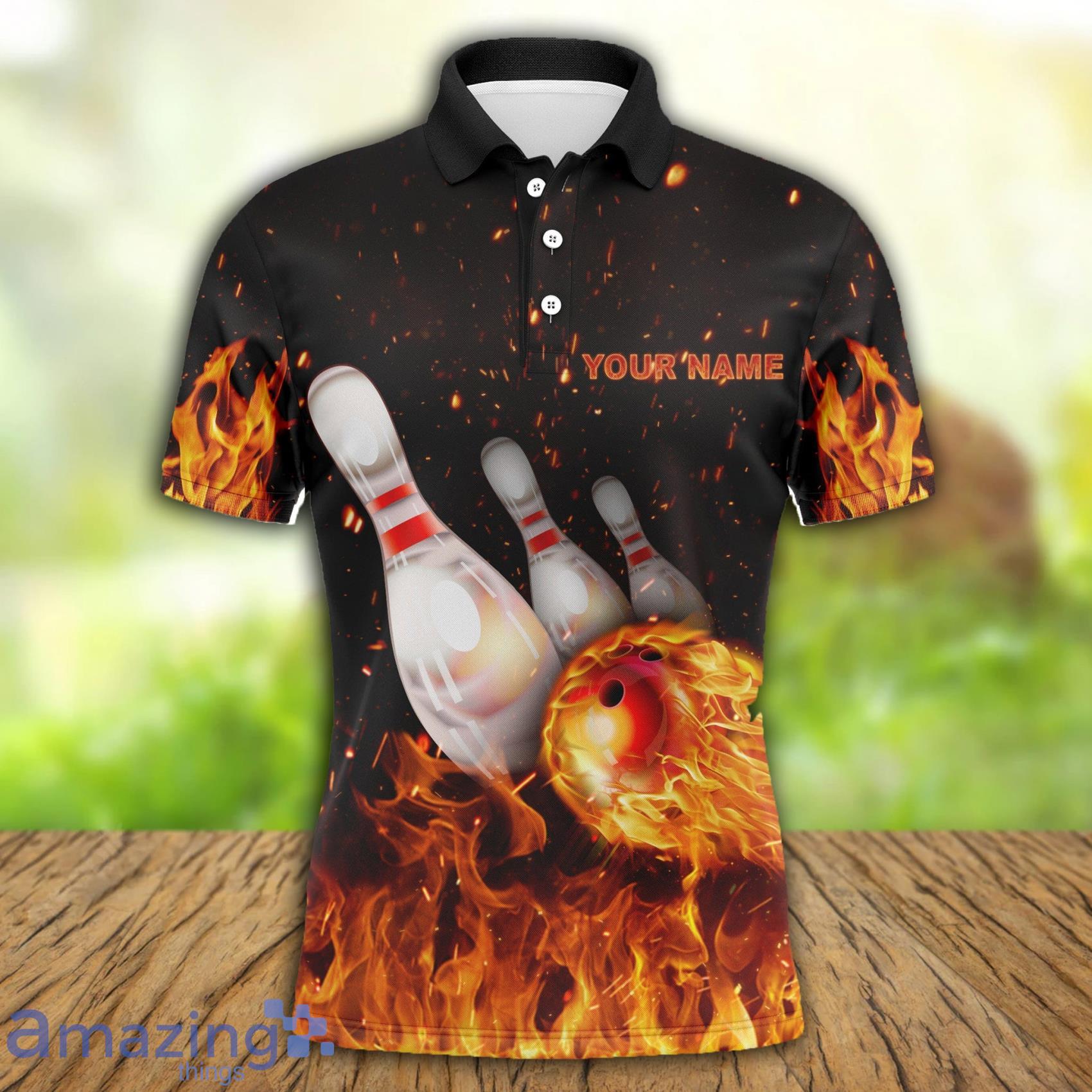 Custom Name And Team Name Flame All Over Print Polo Shirt For Men And Women image Custom Name And Team Name Flame All Over Print Polo Shirt For Men And Women Product Photo 2