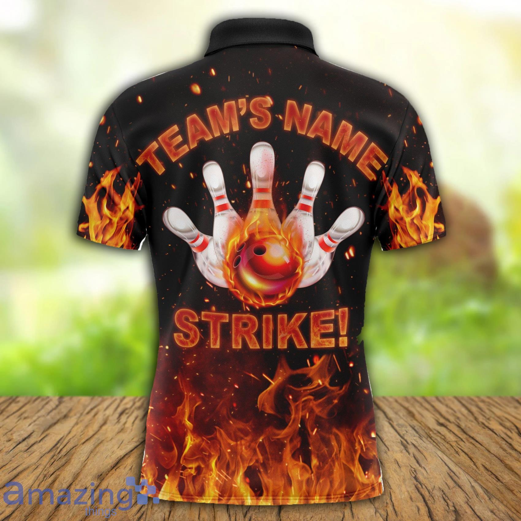 Custom Name And Team Name Flame All Over Print Polo Shirt For Men And Women image Custom Name And Team Name Flame All Over Print Polo Shirt For Men And Women Product Photo 3