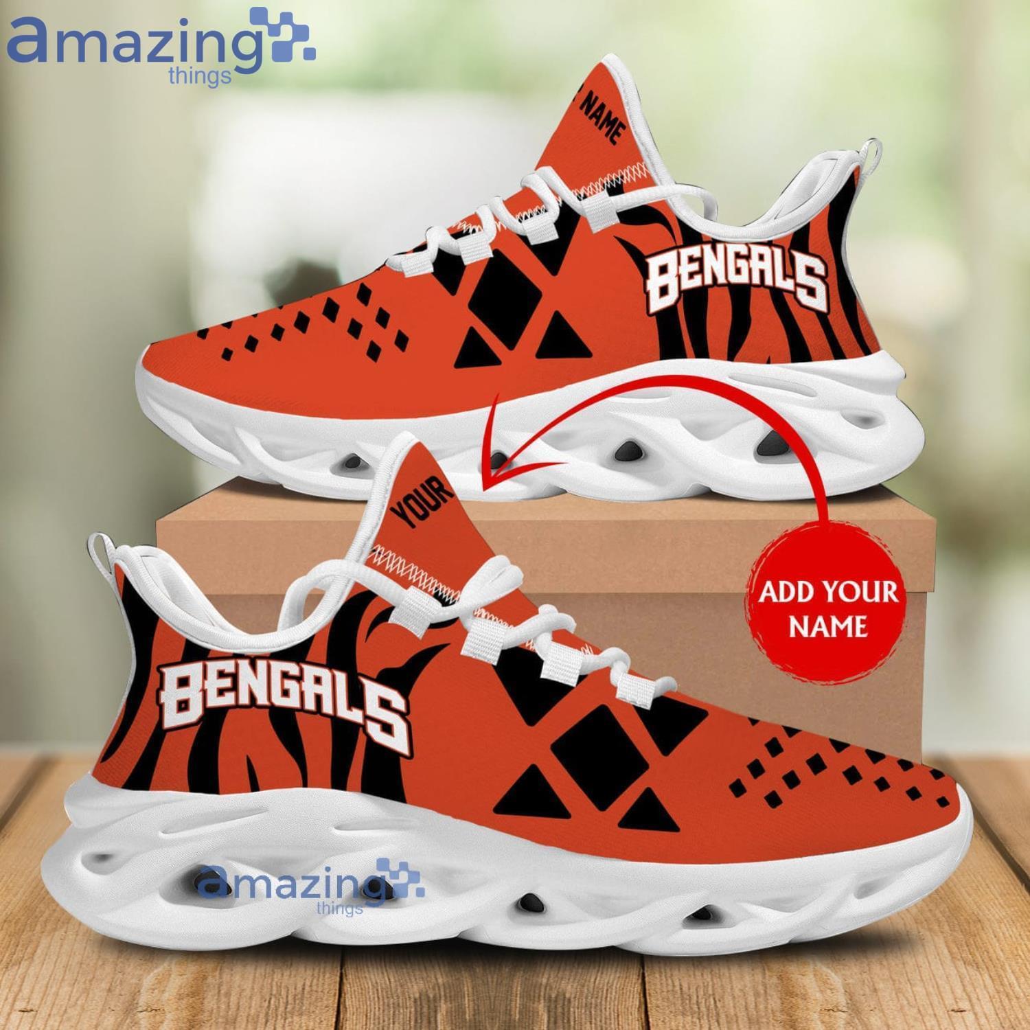 Cincinnati Bengals LGBT NFL Custom Name Running Sneakers Max Soul Shoes For  Men And Women