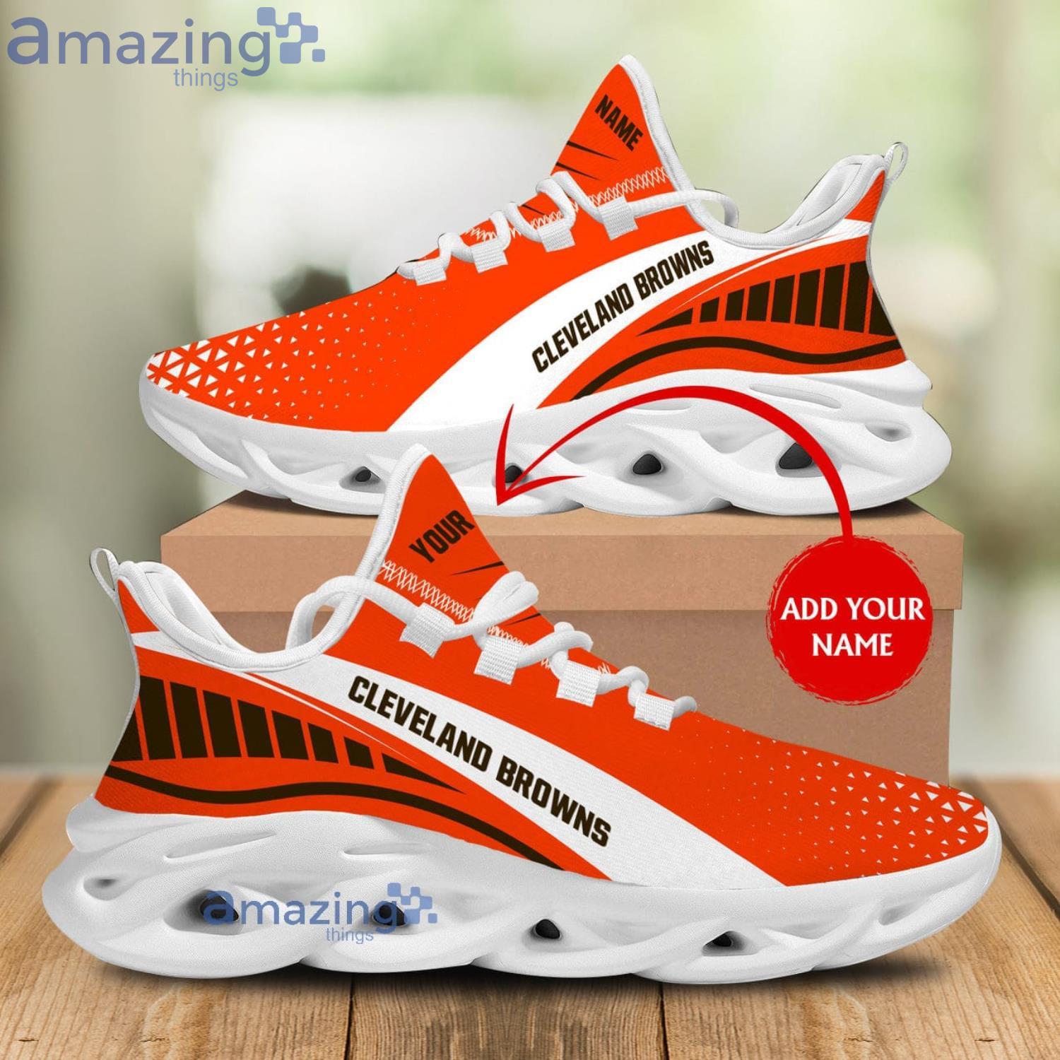 Custom Name Cleveland Browns Max Soul Shoes Men And Women Running