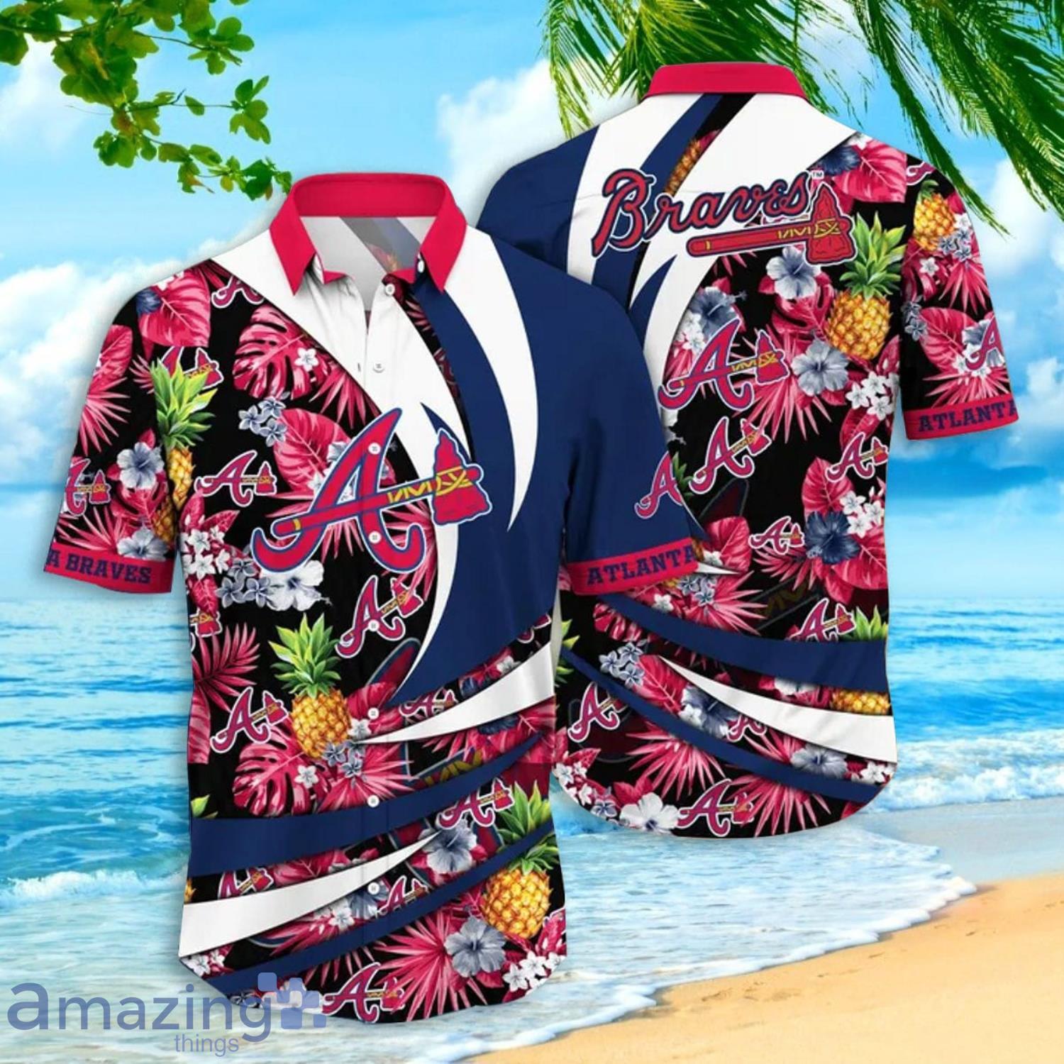 MLB Logo Atlanta Braves Aloha Summer Hawaiian Shirt For Men And