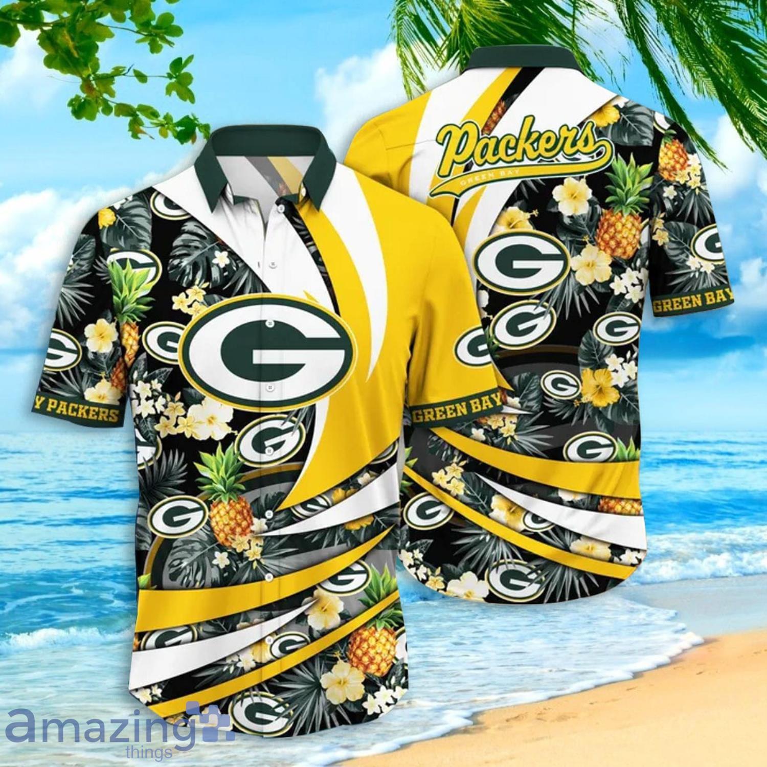 Green Bay Packers NFL Design 7 Beach Hawaiian Shirt Men And Women